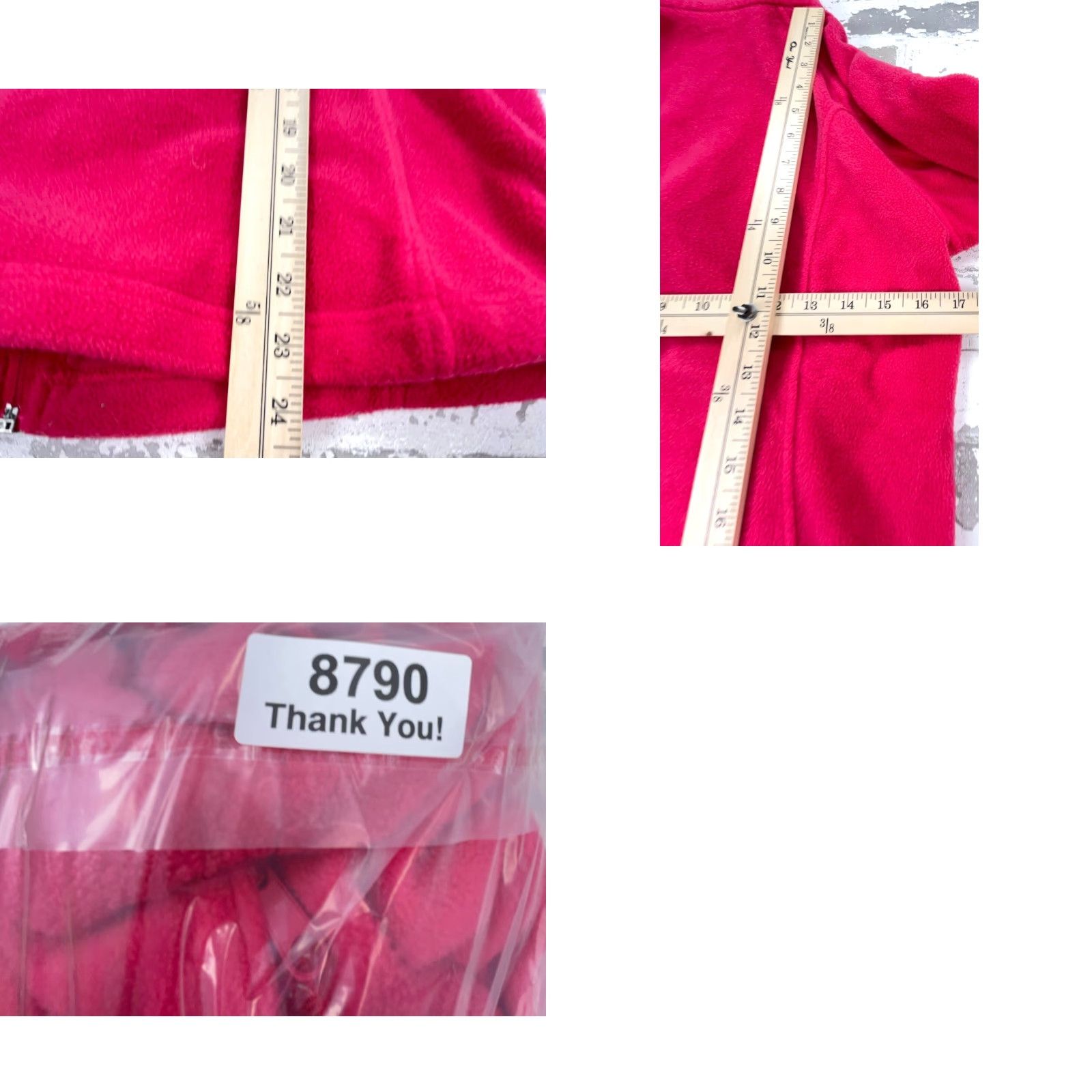 Pinko VINTAGE Columbia Jacket Women M Pink Fleece Full Zip Embroidered Logo Zipper Short Length All Seasons Size M / US 6-8 / IT 42-44 - 8 Thumbnail