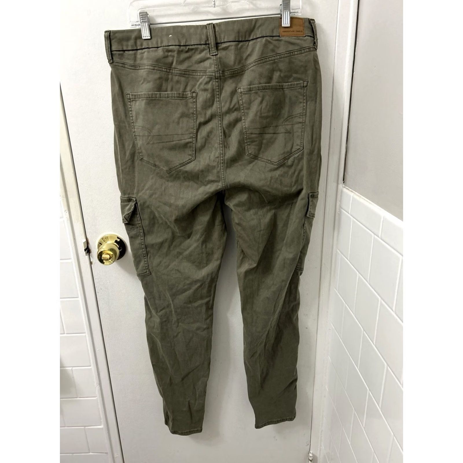 American Eagle Outfitters VINTAGE American Eagle Outfitters Curvy Super Hi-Rise Jegging Womens 16x30 Green Cargo Pants NWT Size 24" / US 00 / IT 34 - 6 Thumbnail