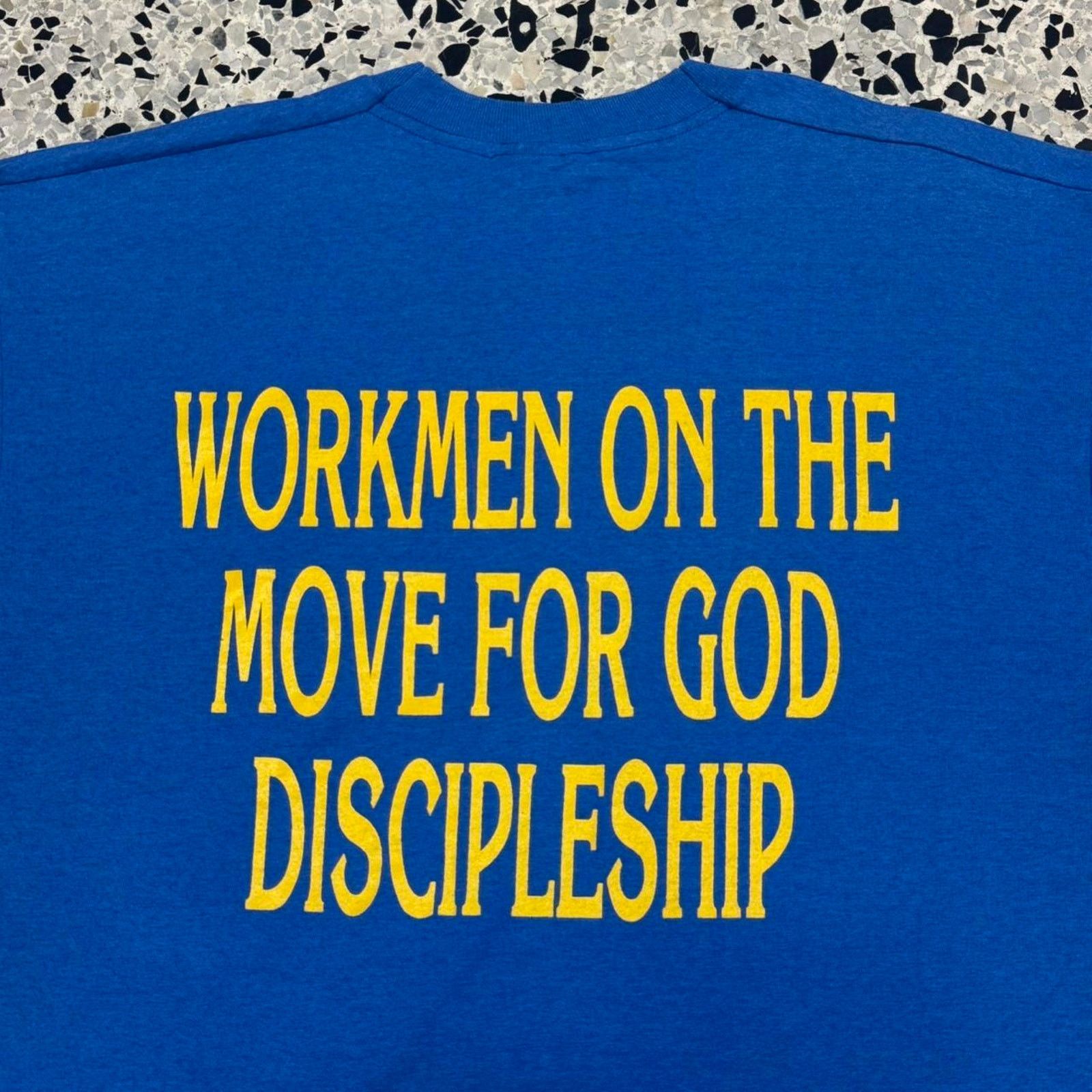 Fruit Of The Loom × Vintage VINTAGE 90S SINGLE STITCH MT CARMEL FELLOWSHIP RELIGIOUS TEE Size US XL / EU 56 / 4 - 6 Thumbnail