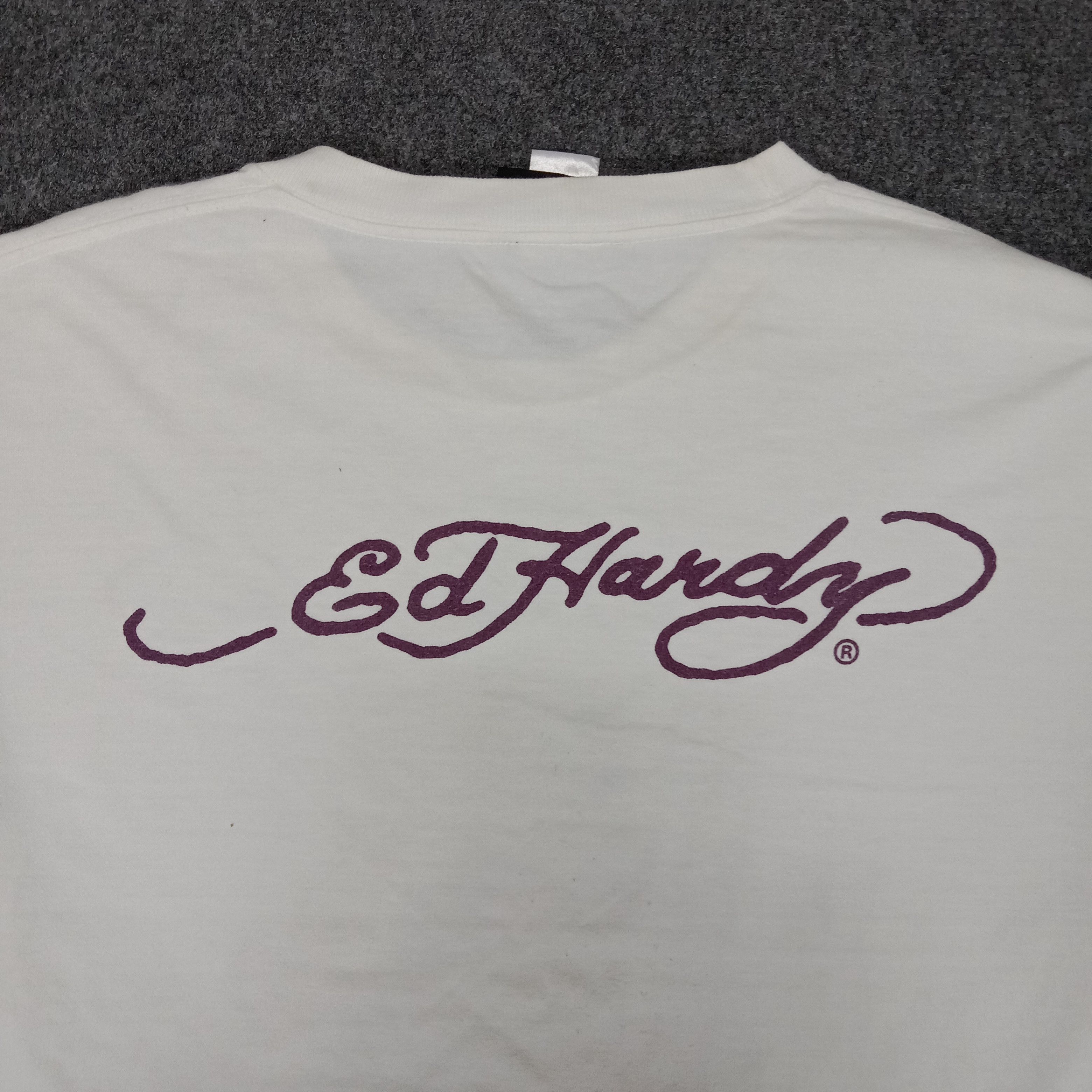 Designer × Ed Hardy × Vintage Ed Hardy American Designer Skull Art Tshirt Size US L / EU 52-54 / 3 - 6 Thumbnail