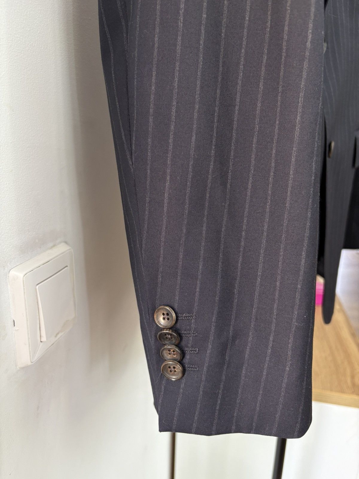 Designer × Windsor Smith Windsor Men’s Pinstripe Suit – Slim Fit, 100% Wool, Excell Size 50L - 6 Thumbnail