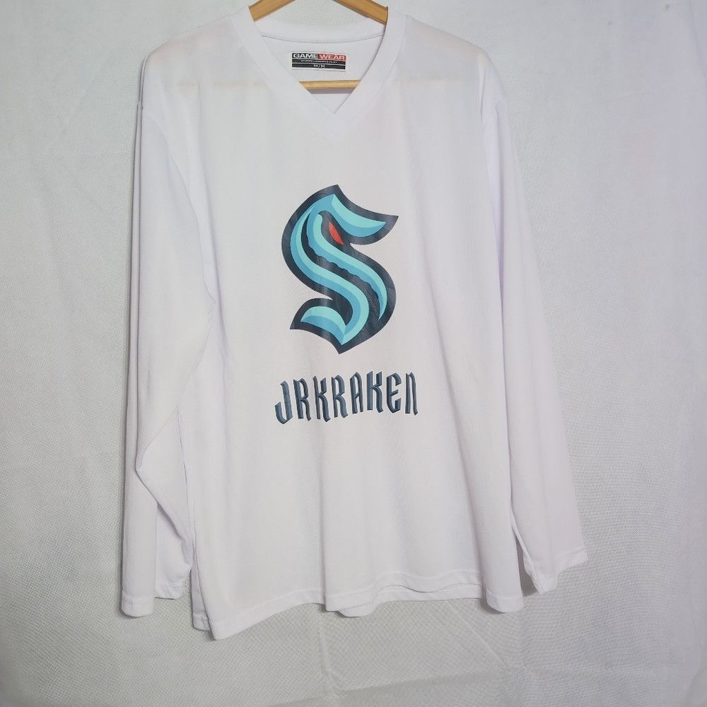 Other Seattle Kraken Jr sz M White Long Sleeve Shirt #32 Size US M / EU 48-50 / 2 - 2 Thumbnail