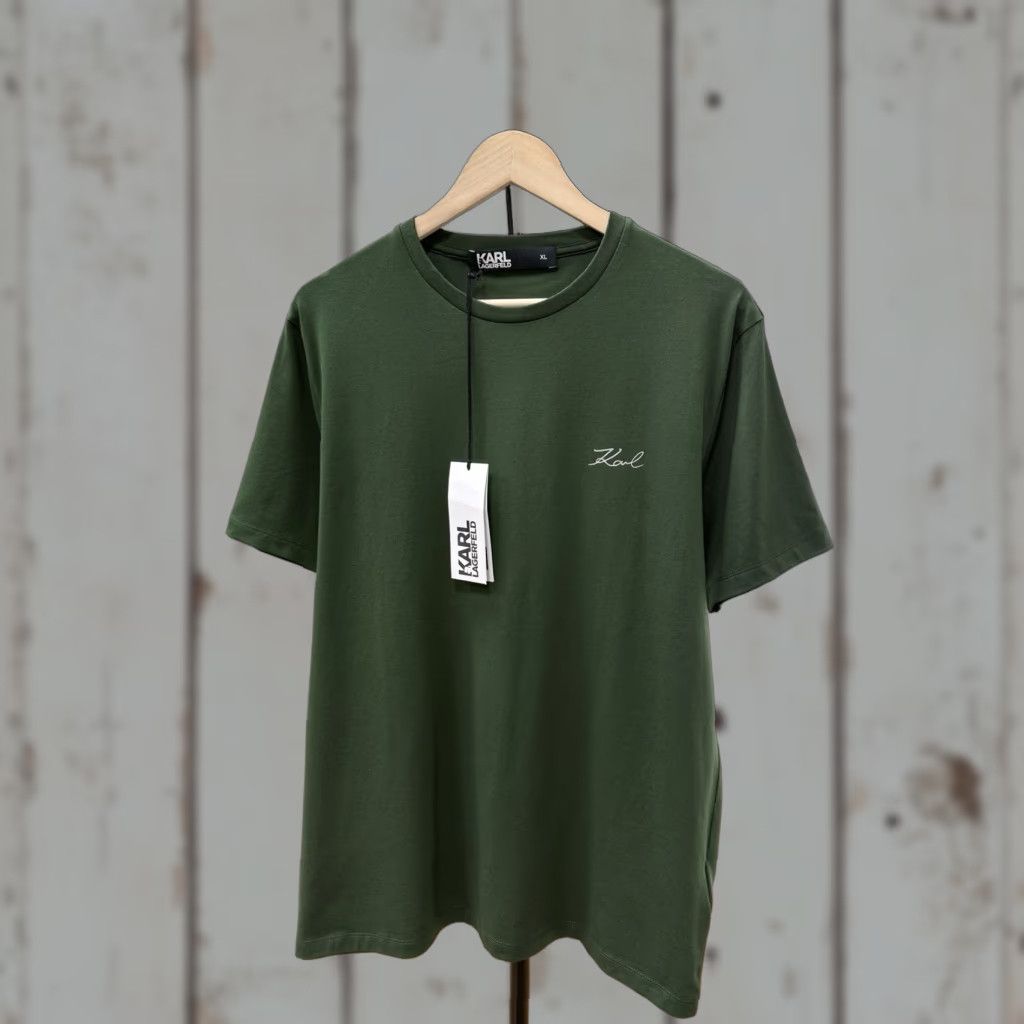 Karl Lagerfeld Karl Lagerfeld T-Shirt XL Green, Classic Luxury, Men, New with Tag, Rare, France Size US XL / EU 56 / 4 - 1 Thumbnail