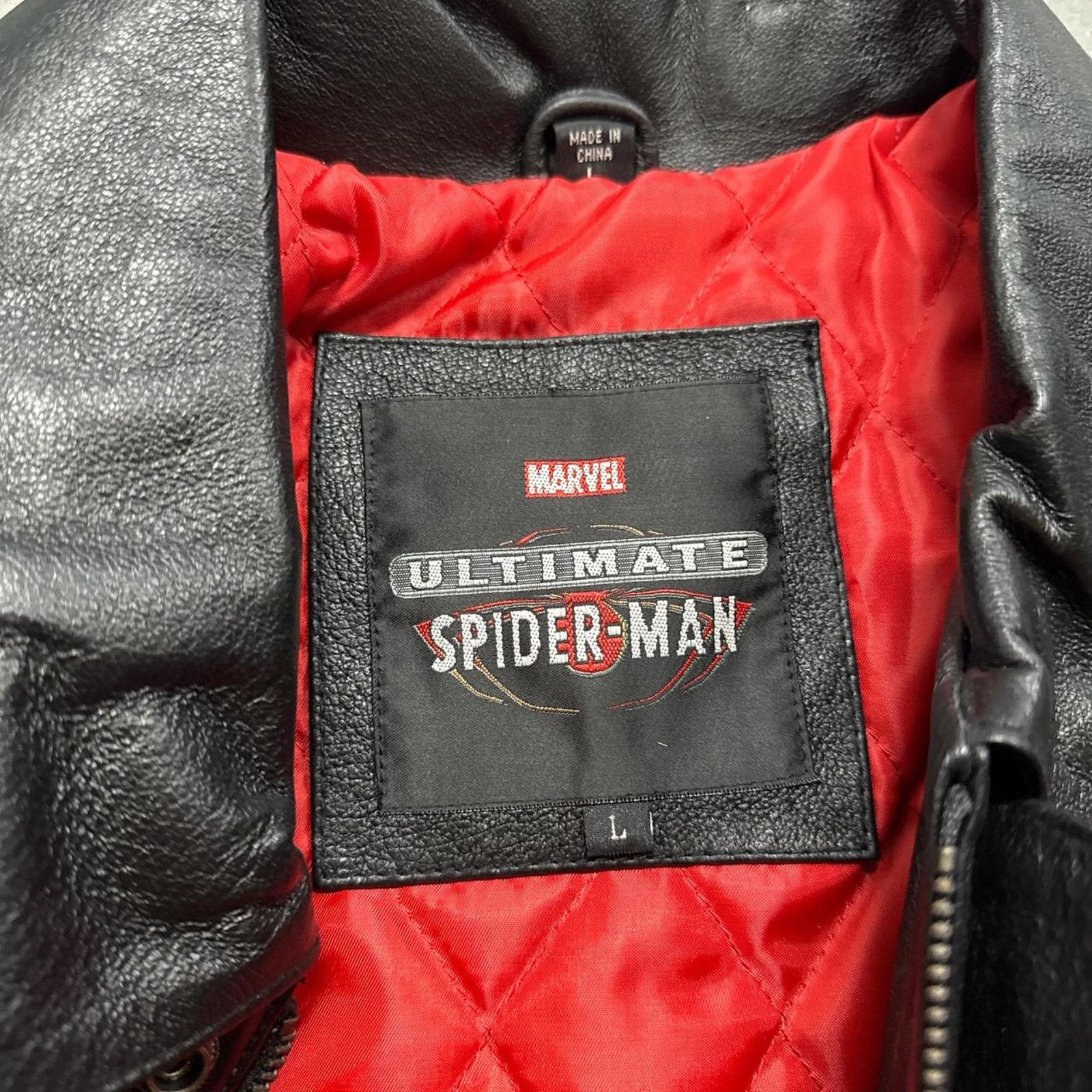 Marvel Comics × Vintage Vintage 2002 Marvel Ultimate Spider-Man NWT Leather Jacket Size US L / EU 52-54 / 3 - 5 Thumbnail