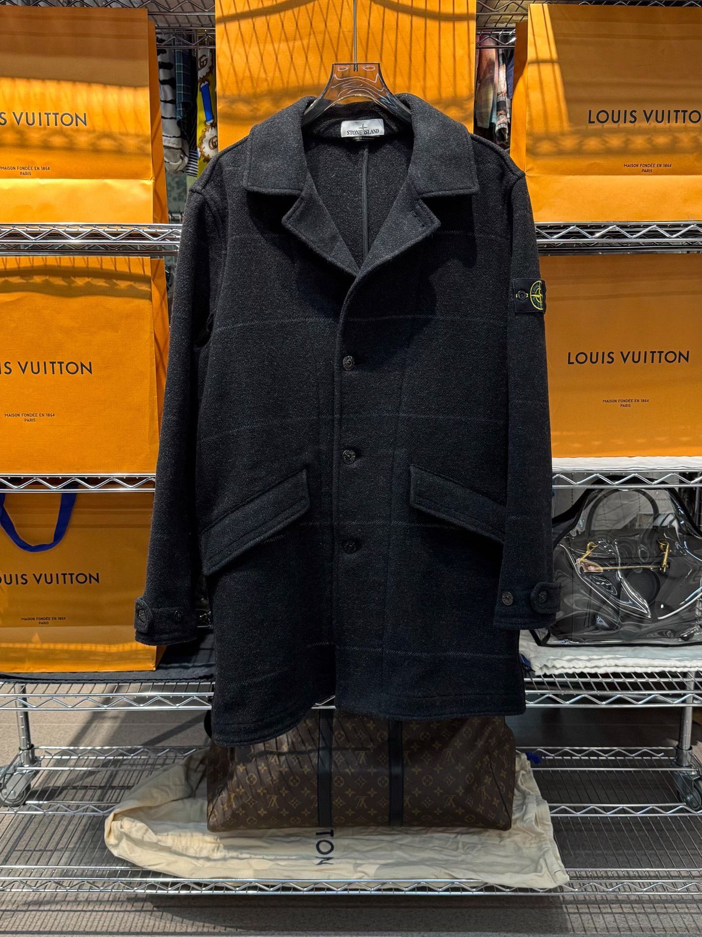 Stone Island Stone Island Wool Black Heavy Coat l Men Size US L / EU 52-54 / 3 - 1 Thumbnail