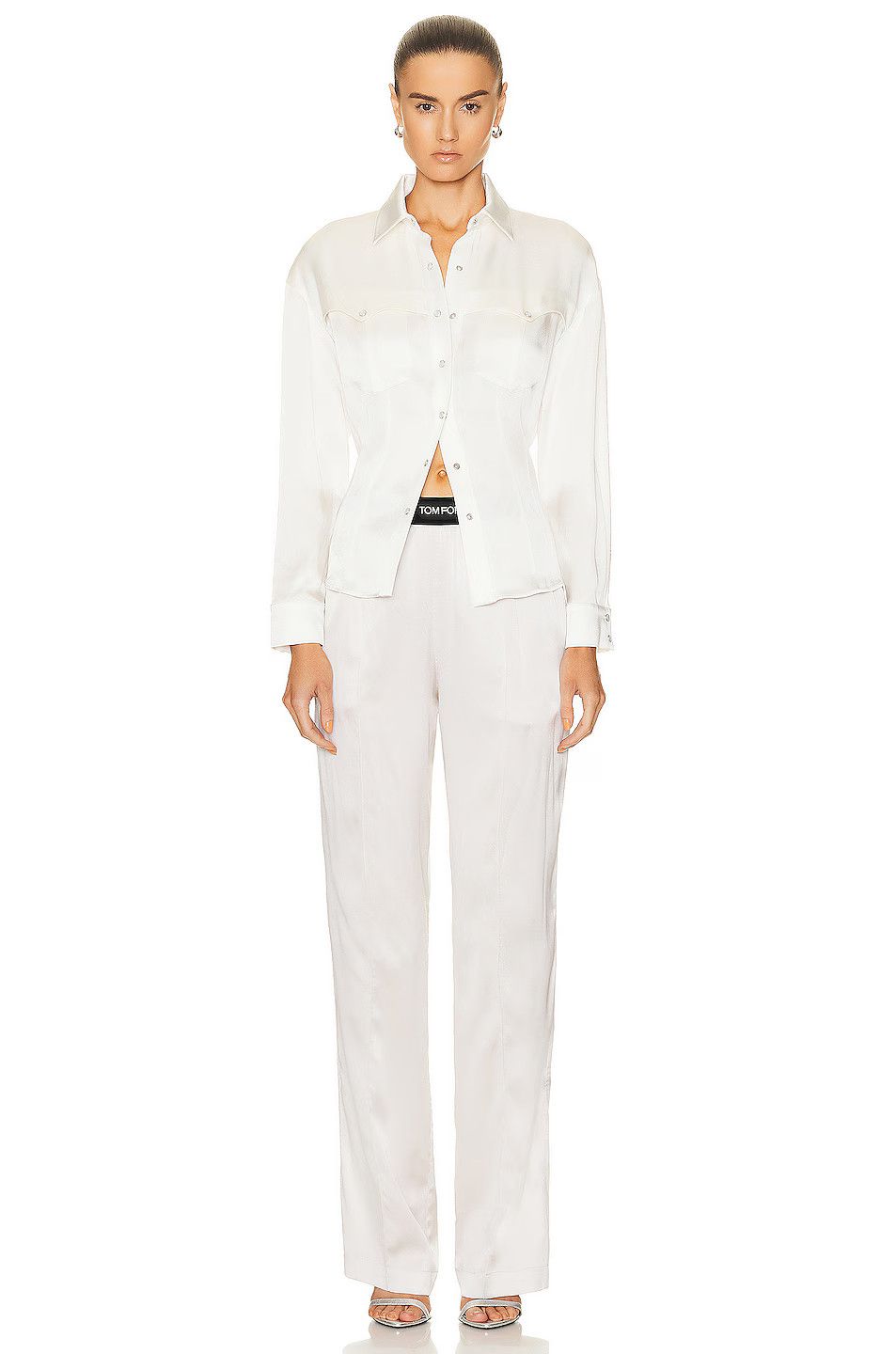 Tom Ford o1w1db10225 CAD026 Shirt in White Size S / US 4 / IT 40 - 4 Thumbnail