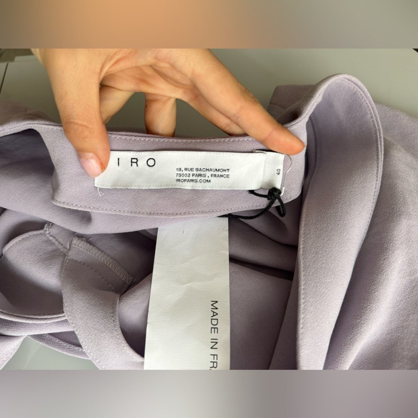 Iro IRO Lavender V-Neck Blouse NWT Size L / US 10 / IT 46 - 4 Thumbnail