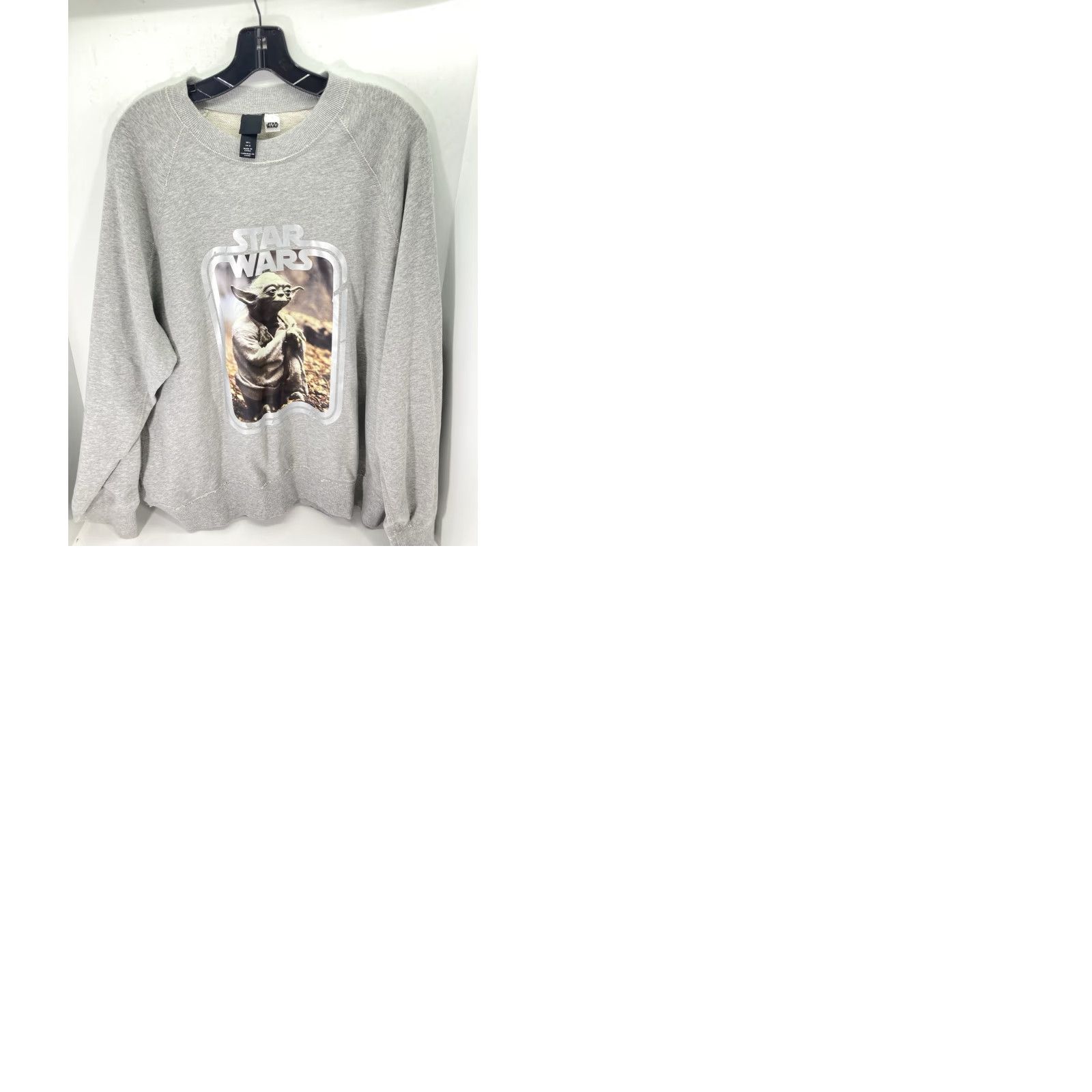 Star Wars VINTAGE Star Wars Yoda H&M Sweatshirt Men Size L Gray Pullover Long Sleeve Cotton Crew Neck Graphic Print Stars Shirt Mens Size US L / EU 52-54 / 3 - 9 Thumbnail