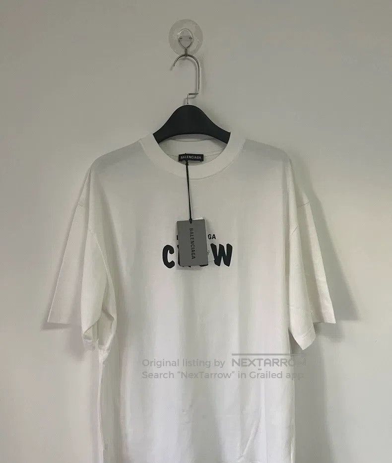 Balenciaga Crew White Short-Sleeve T-Shirt Size XS