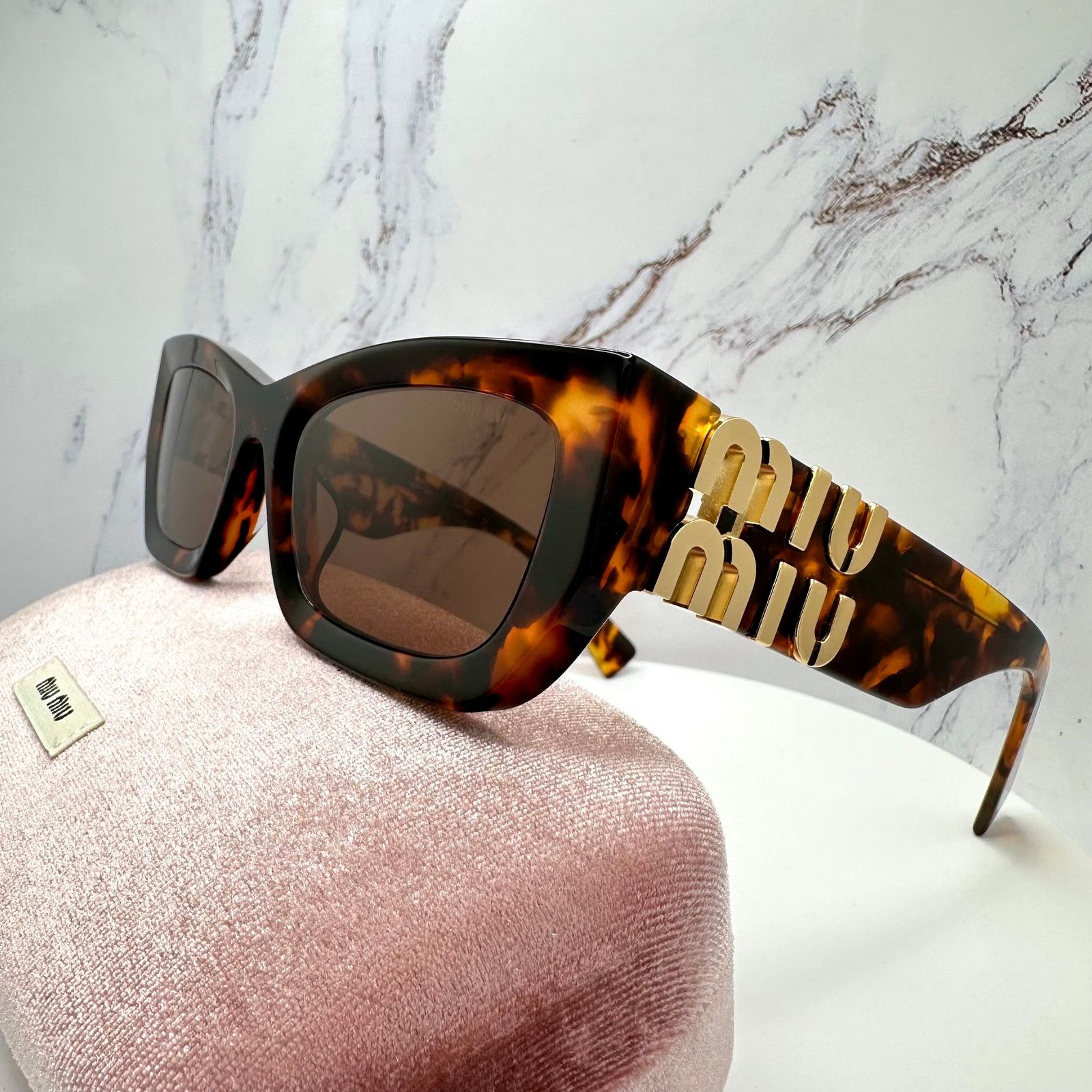 Miu Miu New MIU MIU Sunglasses Runway Glimpse Authentic Brown Square Size ONE SIZE - 22 Thumbnail