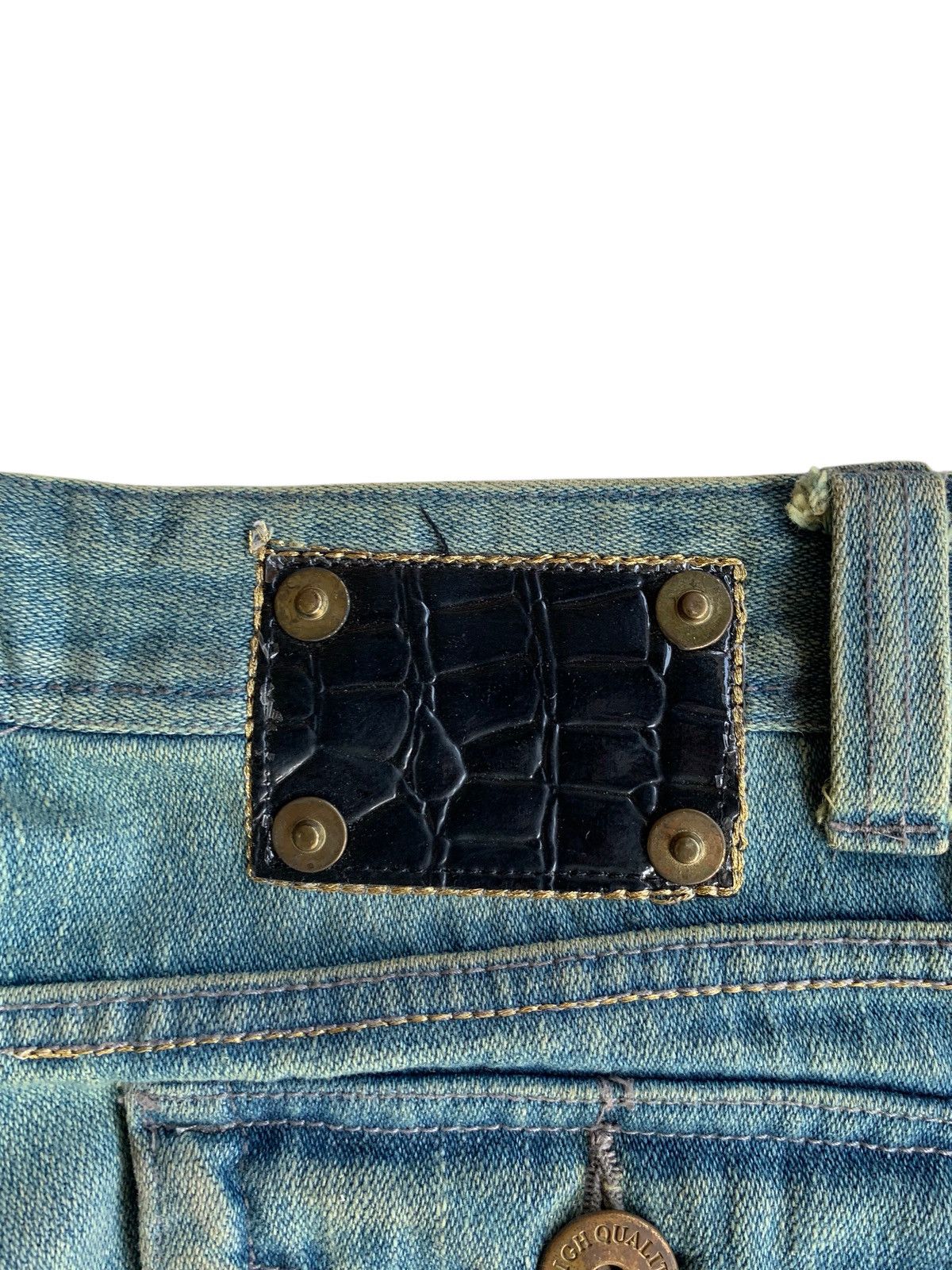 Kapital FLARE💥JAPANESE PUNK STYLE UNKNOWN RUSTY DISTRESSED DENIM🎌☠️ Size US 30 / EU 46 - 11 Thumbnail