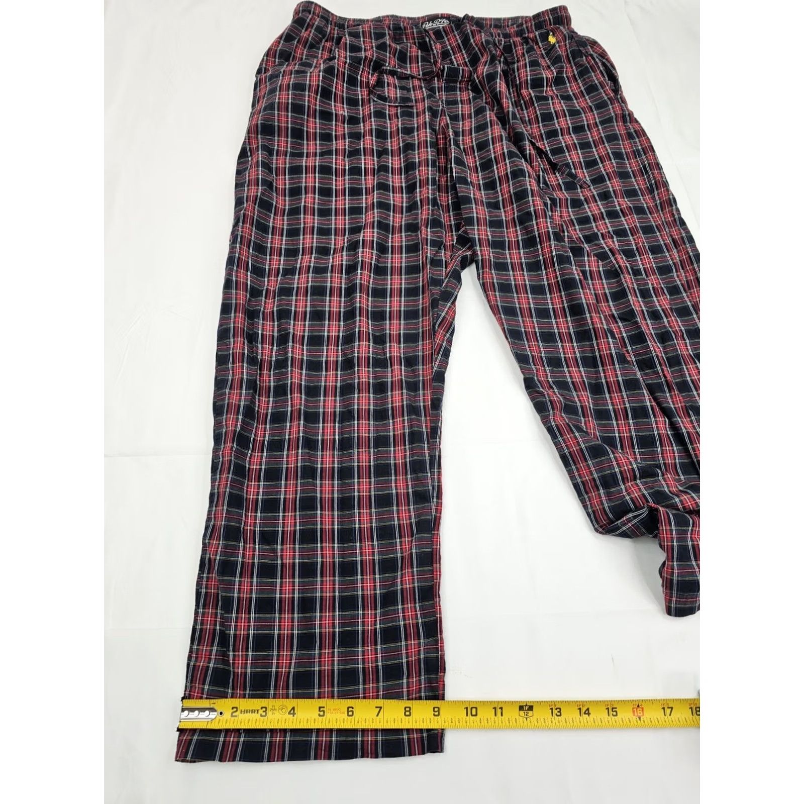 Polo Ralph Lauren Polo Ralph Lauren Sleep Pants Mens XL Red Black Plaid Lounge Cotton EUC Size US XL / EU 56 / 4 - 4 Thumbnail