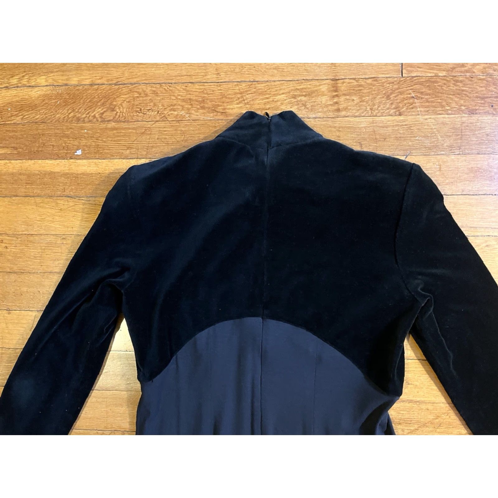 Velvet VINTAGE Chetta B Bodice Dress Women’s 6 Black Velvet Maxi Goth Witch 90s Size M / US 6-8 / IT 42-44 - 6 Thumbnail