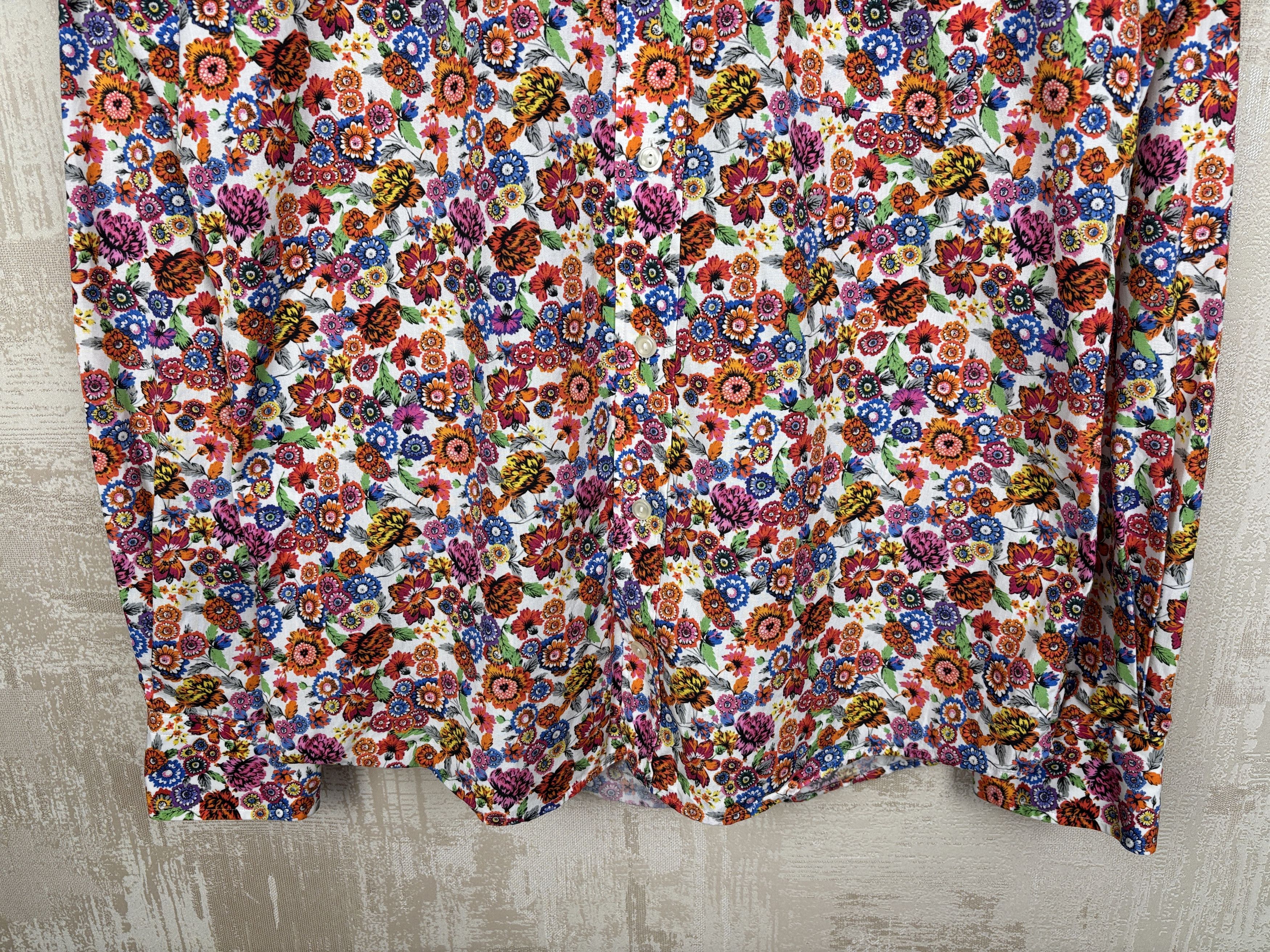 Eton Mint! Eton Floral Dress Shirt Sz 40 / M / 15 (3/4) Slim Fit Size US M / EU 48-50 / 2 - 5 Thumbnail