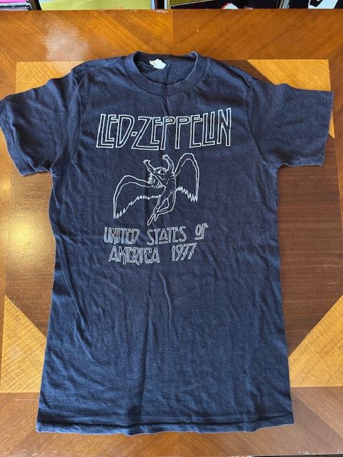 Vintage Vintage Led Zeppelin United States Of America 1977 Shirt Size US S / EU 44-46 / 1 - 1 Thumbnail