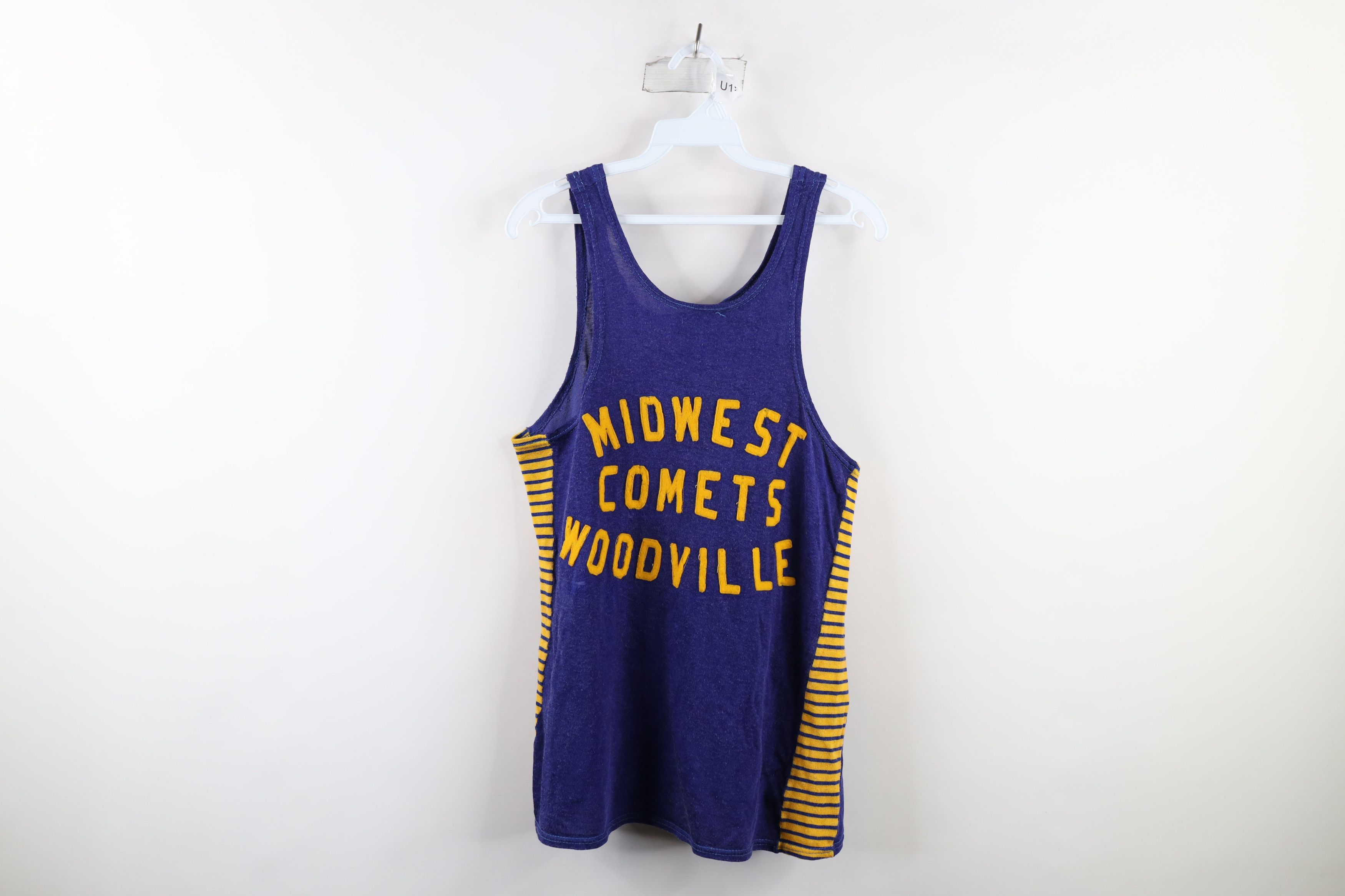 Vintage Vintage 40s 50s Striped Midwest Comets Basketball Jersey USA Size US M / EU 48-50 / 2 - 1 Thumbnail