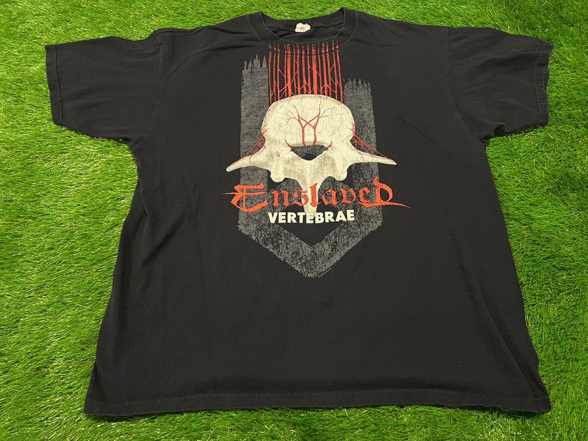 Band Tees × Vintage Vintage ENSLAVED Vertebrae 2009 Tour Dates 2-SIDED Norwegian Size US XL / EU 56 / 4 - 1 Thumbnail