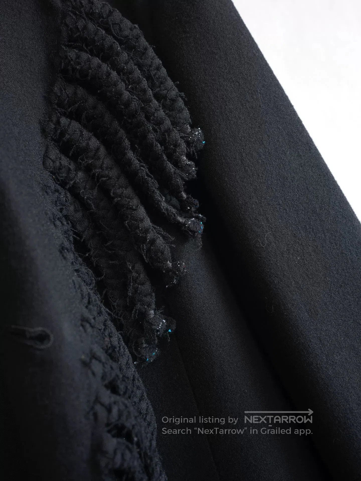 Yohji Yamamoto Yohji Yamamoto Fringed Black Jacket. Size S / US 4 / IT 40 - 8 Thumbnail