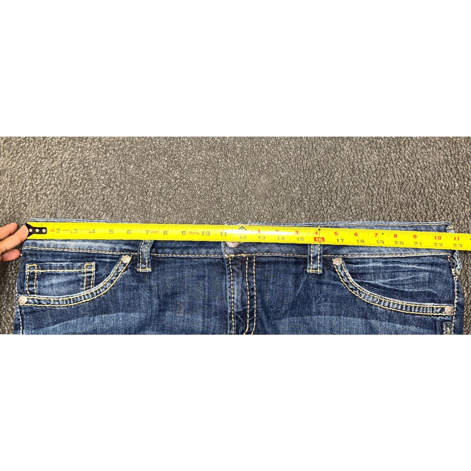 Silver Jeans Co. Silver Jeans SUKI SHORT Womens Denim Blue Jean Shorts Size 46 Regular Waist 46in Blue Vintage No Mens Womens Boys Girls Size 32" / US 10 / IT 46 - 7 Thumbnail