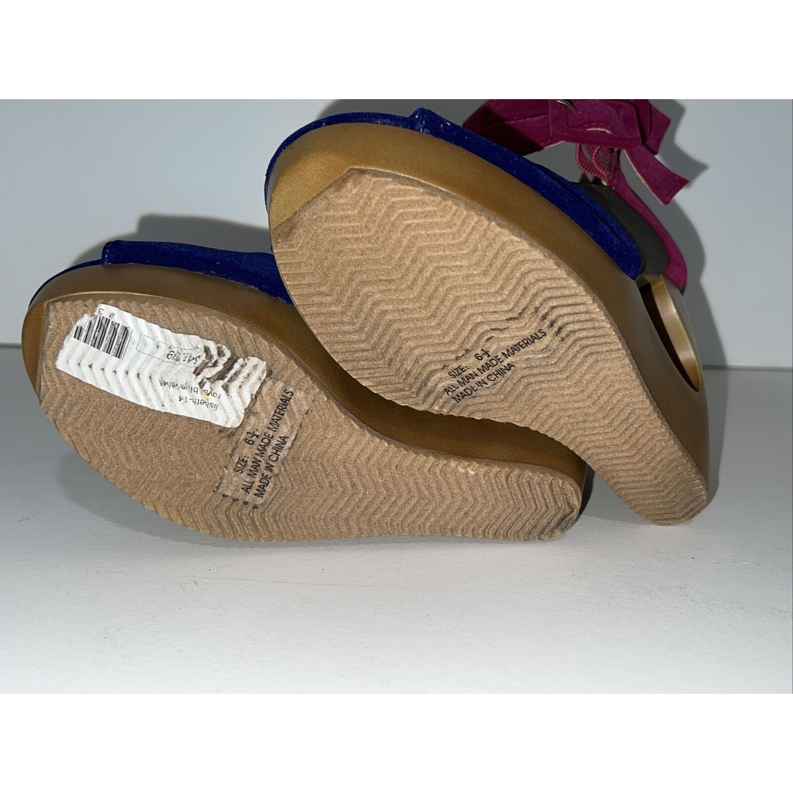Other Qupid LISBETH 6.5 Ankle Strap Buckle Wedge Platform Sandals Size US 6.5 / IT 36.5 - 10 Thumbnail
