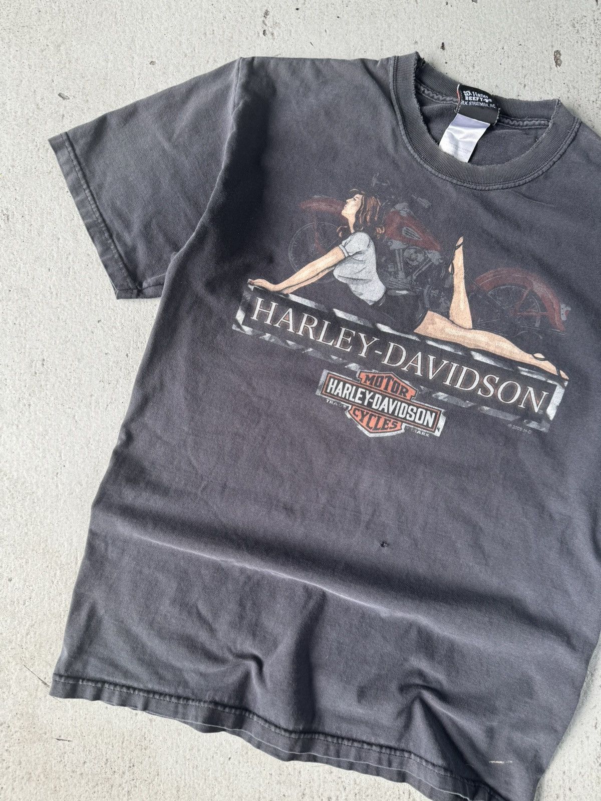 Harley Davidson Y2K Harley Davidson MILF Sun Faded & Distressed Tee Size US M / EU 48-50 / 2 - 2 Thumbnail
