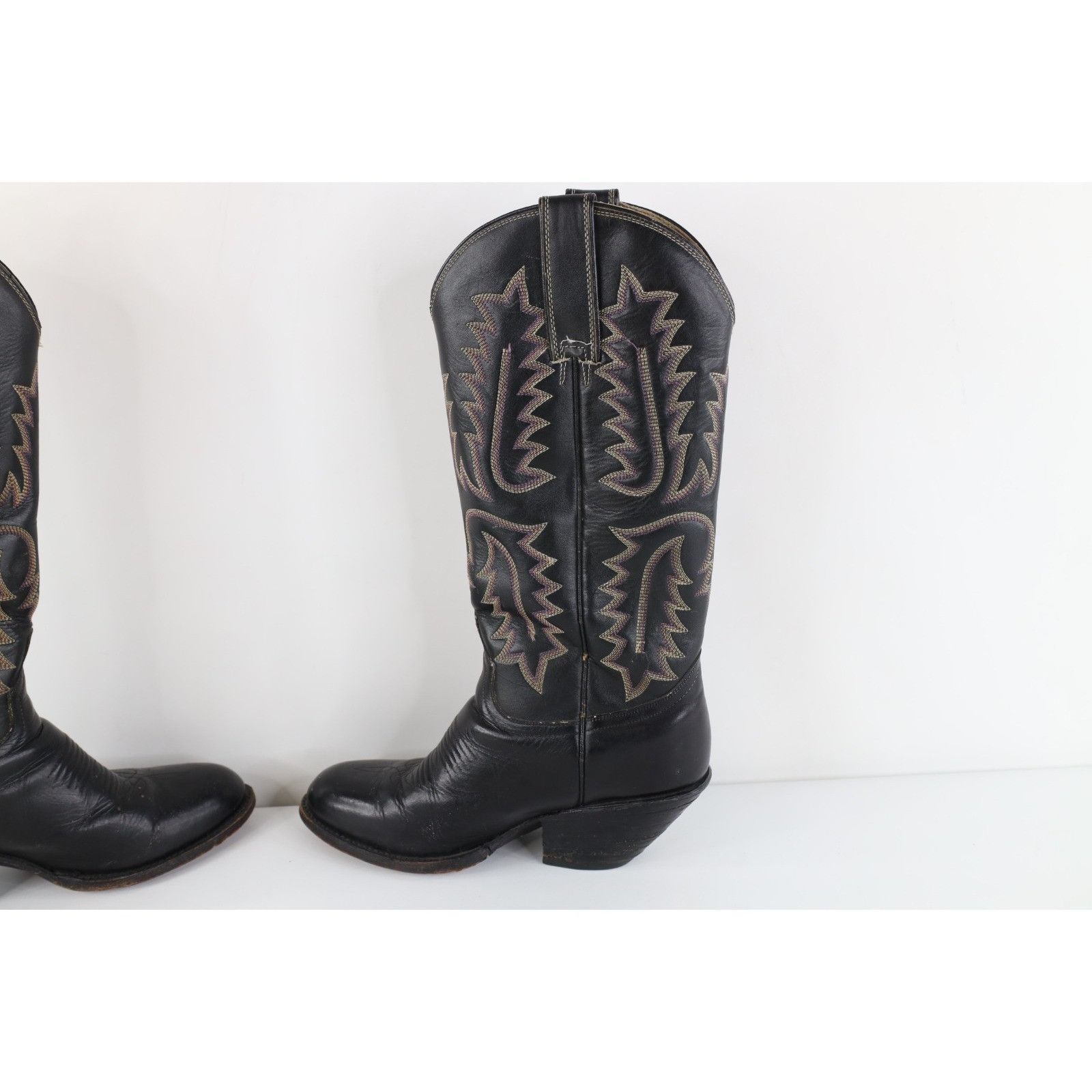 Vintage Vintage 90s Rockabilly Leather Tribal Cowboy Boots Size US 9 / IT 39 - 10 Thumbnail