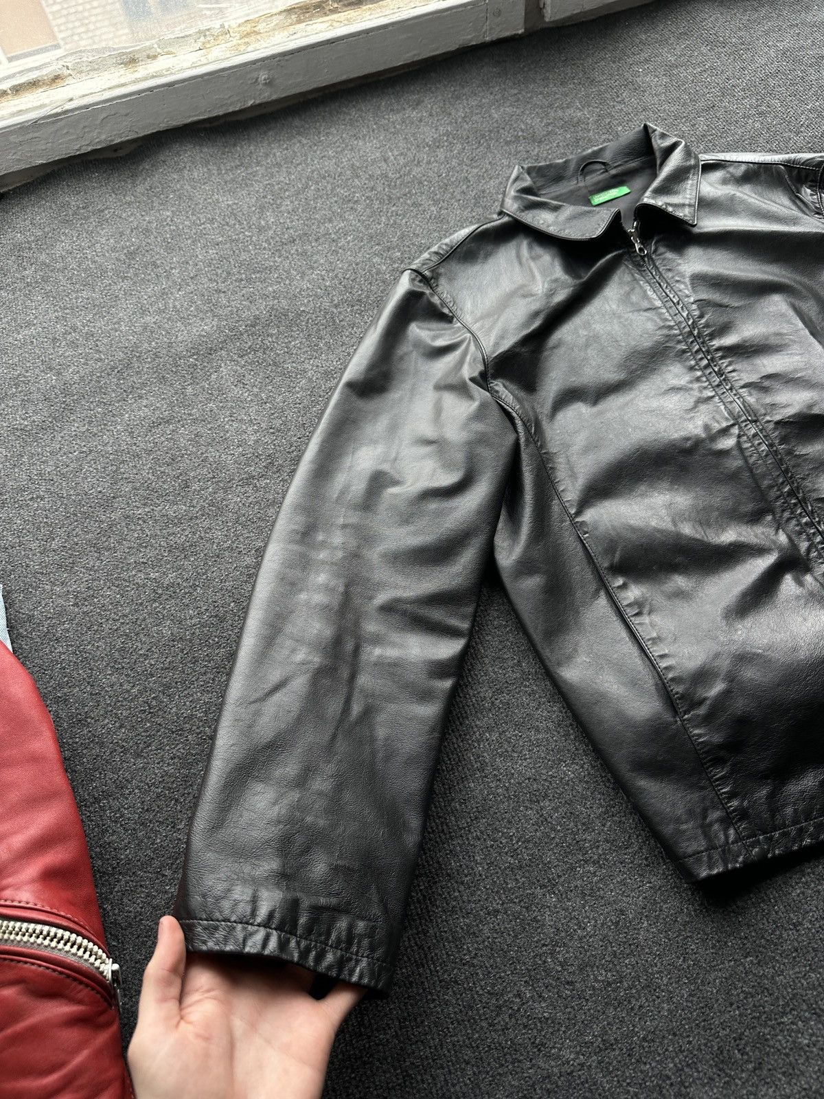 United Colors Of Benetton LUXURY MAFIA 🚨 BENETTON MEN LEATHER JACKET OLD MONEY MEN Size US M / EU 48-50 / 2 - 3 Thumbnail
