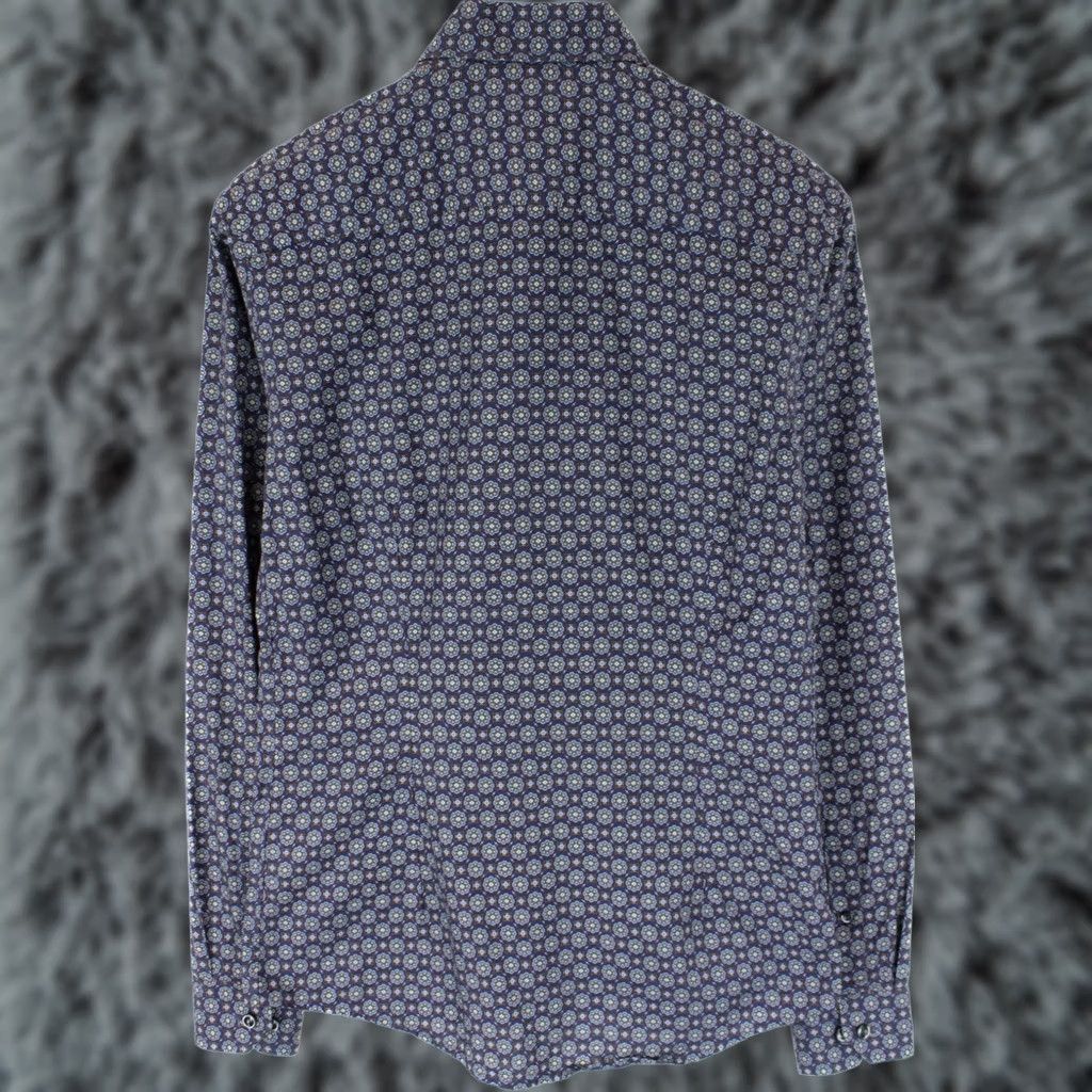 Eton Eton Super Slim Shirt Men's SMALL Button Up Patterned Spread Collar Size US S / EU 44-46 / 1 - 1 Thumbnail