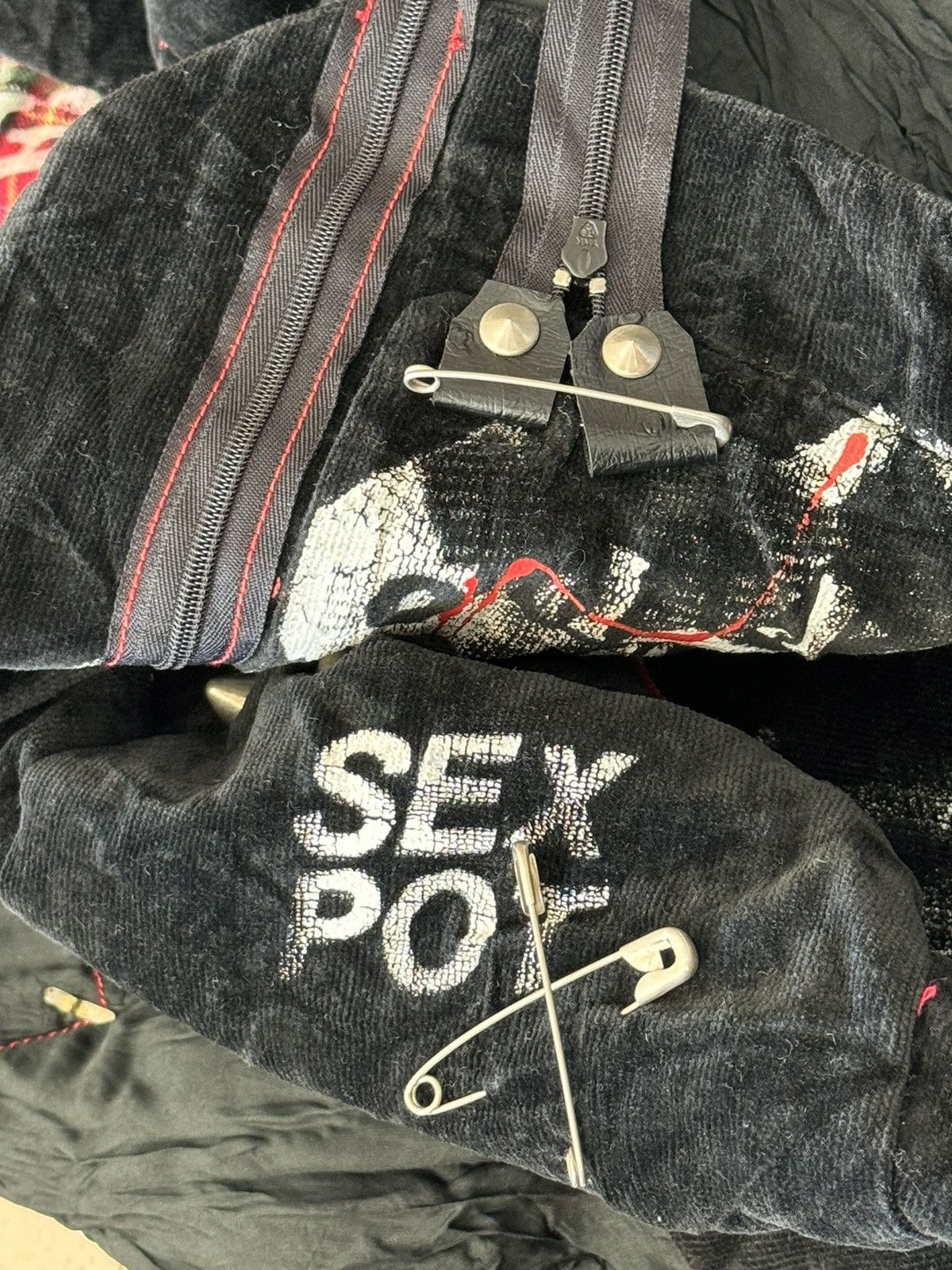 Vintage Sex Pot Revenge Punk Chains Pins Riot Poem Blazer Jacket Size US M / EU 48-50 / 2 - 8 Thumbnail