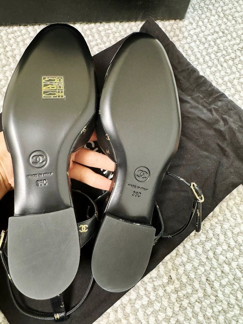 Chanel Chanel Black Mary Jane Flats Never Worn -2505 Size US 6 / IT 36 - 4 Thumbnail