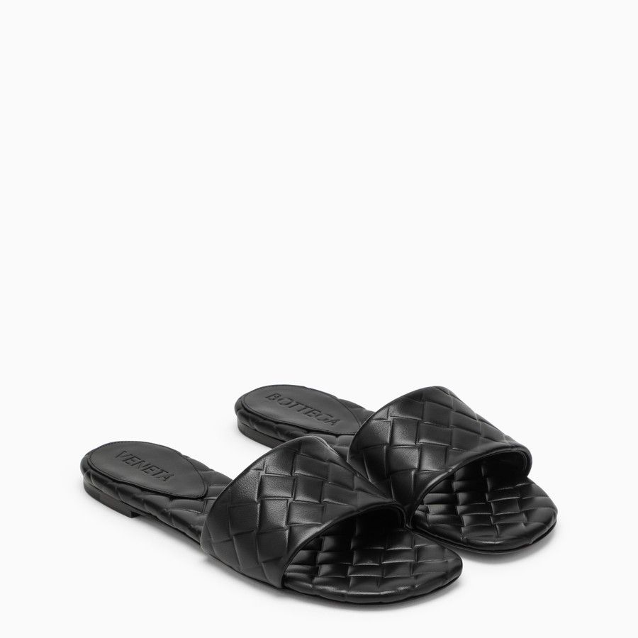 image of Bottega Veneta O1D2Blof0224 Amy Black Mule Shoes In Intrecciato In Black, Women's (Size 9)