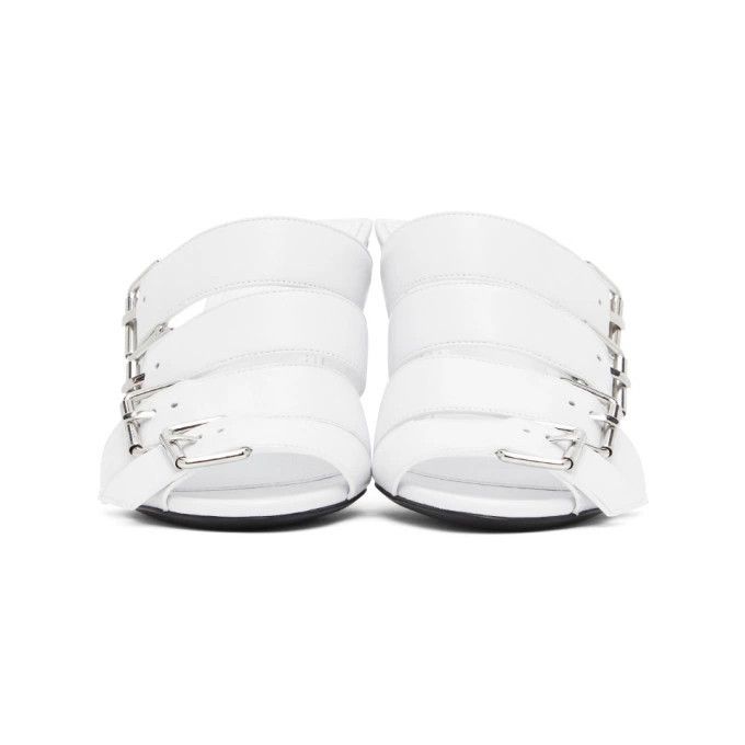 Balenciaga o1y0625 Leather Mules in White Size US 6 / IT 36 - 4 Thumbnail