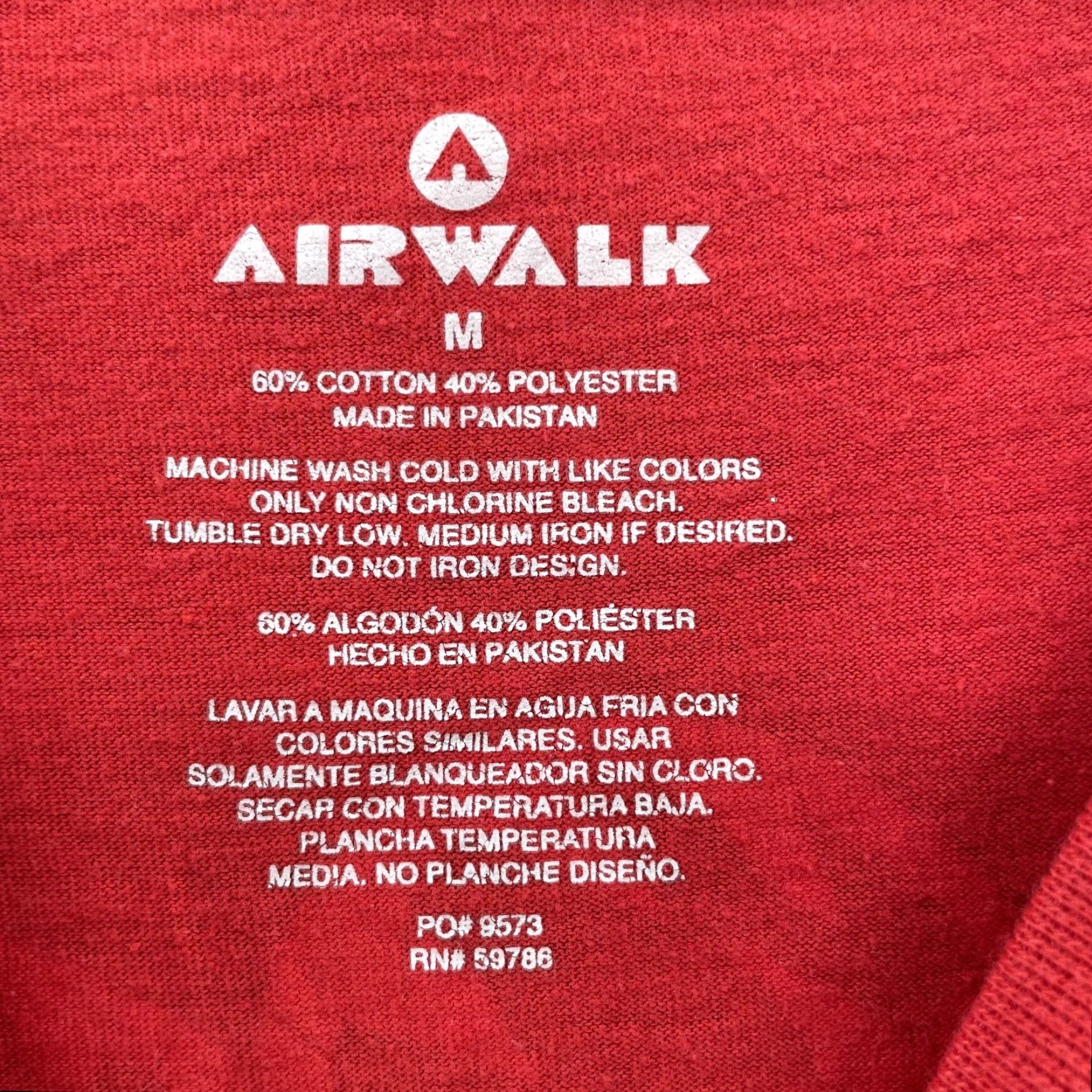 Airwalk Airwalk T-Shirt Mens M Skater Relaxed Surfer Rocker Streetwear Y2K Gorpcore Red Graphic Print Long Sleeve Crew Neck Licensed? Size US M / EU 48-50 / 2 - 4 Thumbnail