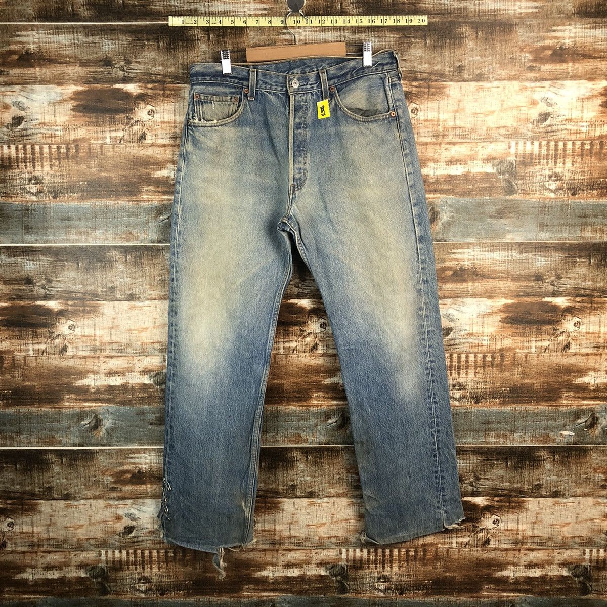 Levi's Levis 501xx vintage Blue ripped Denim Pants #A2571 Size US 35 - 1 Thumbnail
