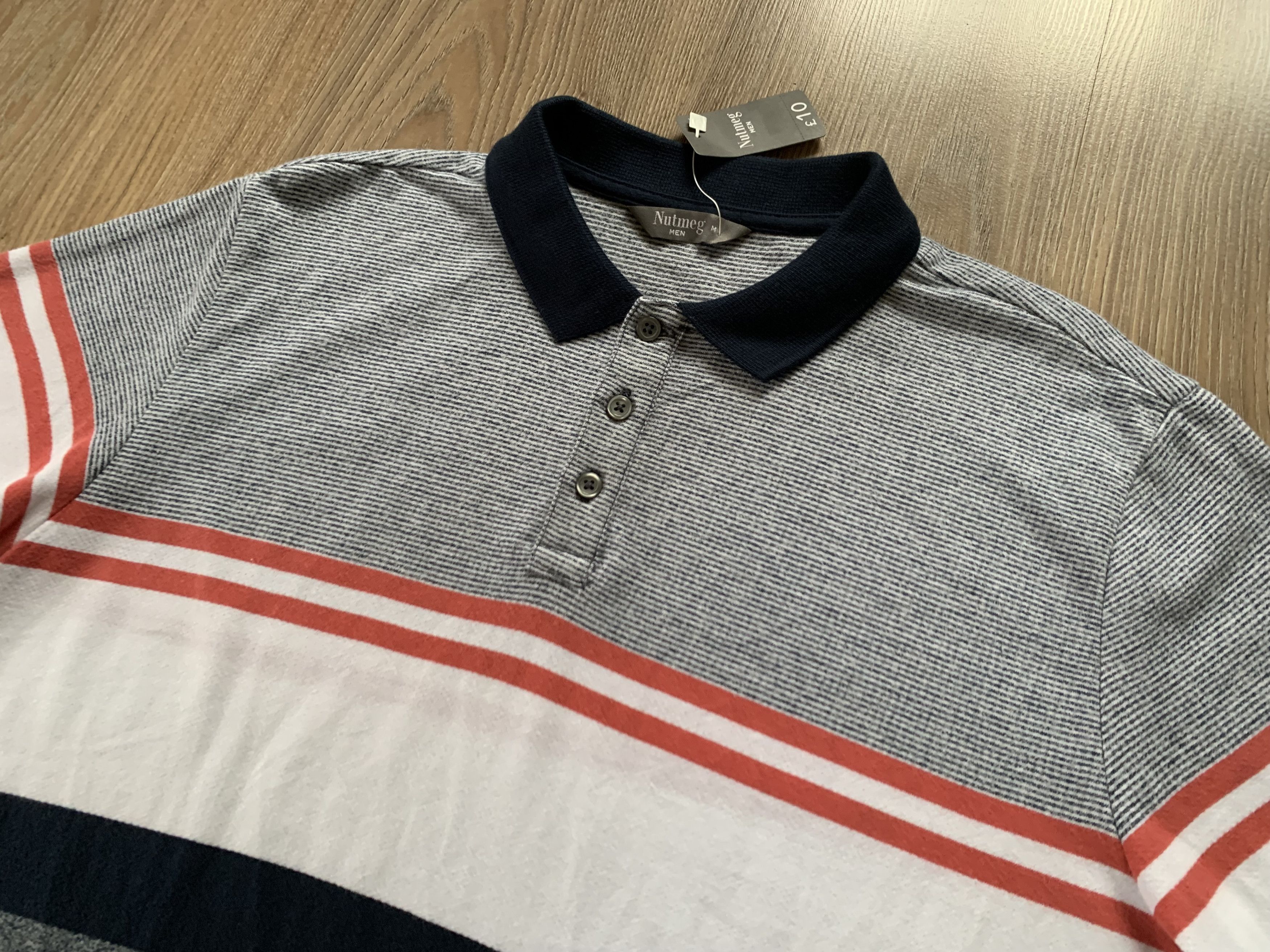 Nutmeg NUTMEG Stripe Cotton Polo T-Shirt Size US M / EU 48-50 / 2 - 4 Thumbnail