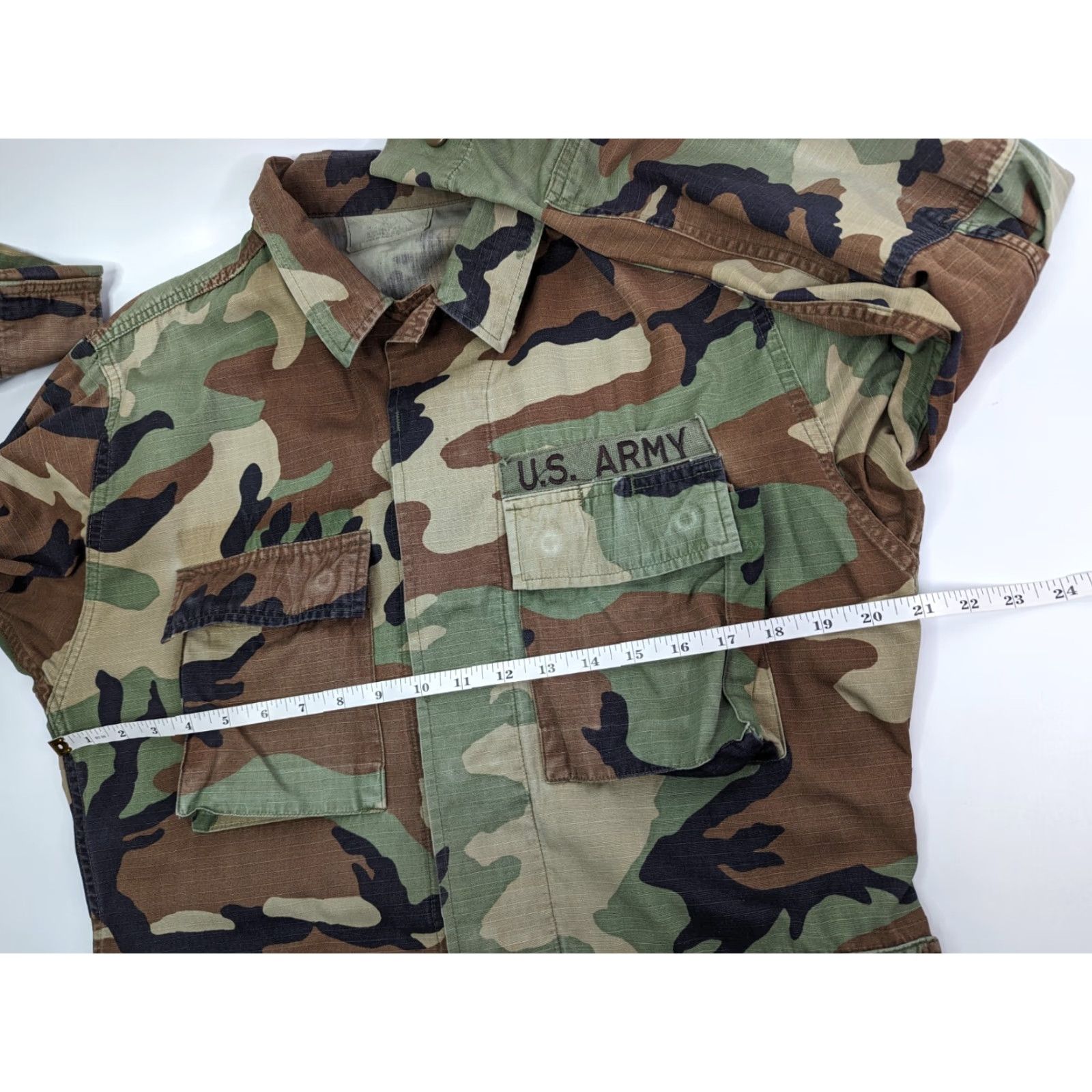 Vintage US Army Jacket Woodland Camo Combat Hot Weather Coat Size Small Camouflage Size US S / EU 44-46 / 1 - 6 Thumbnail
