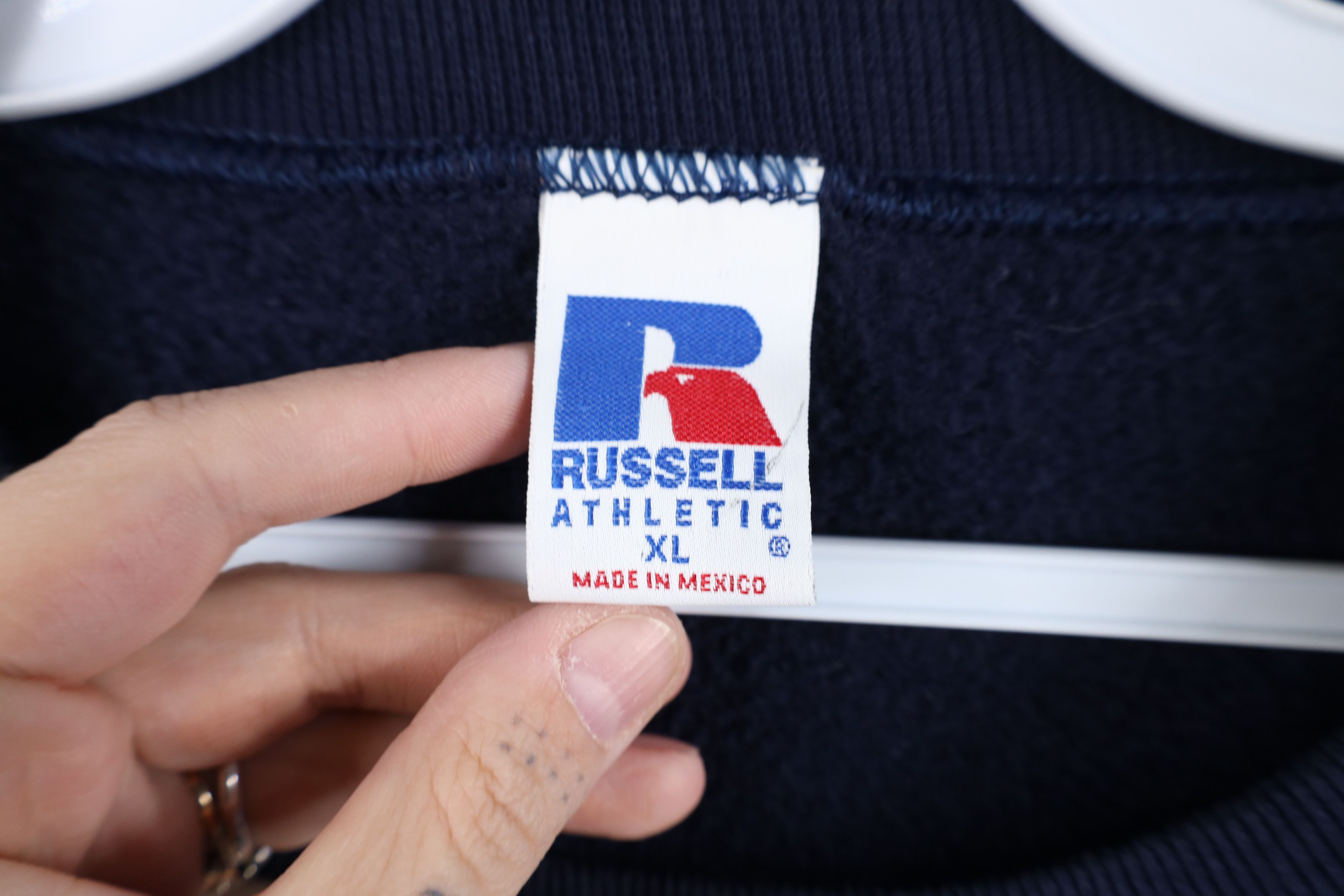 Russell Athletic Vintage 90s Russell Athletic Crewneck Sweatshirt Navy Blue Size US XL / EU 56 / 4 - 9 Thumbnail