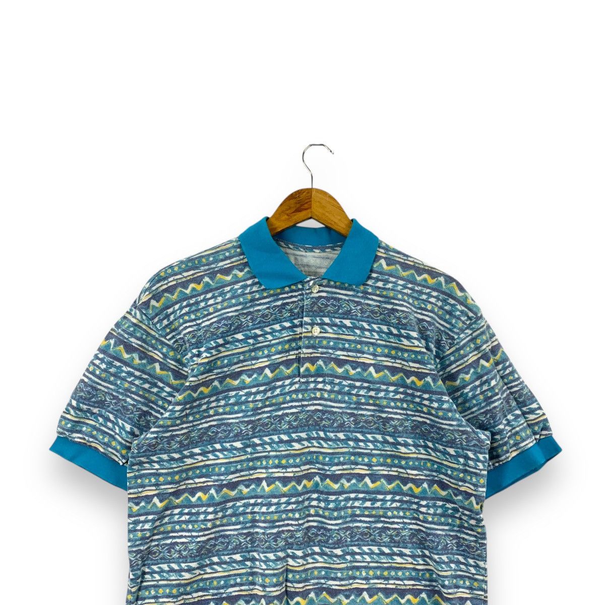 Vintage Vintage BRIGESTONE SPORTS Aztec Navajo Over Print Polo Size US L / EU 52-54 / 3 - 2 Thumbnail