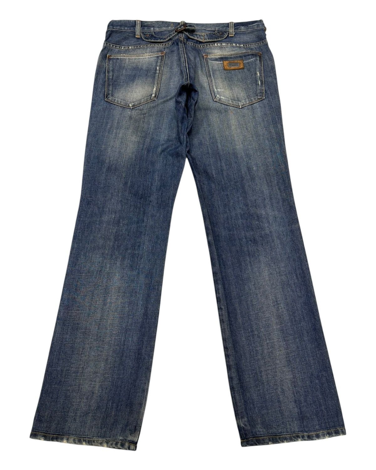 Dolce & Gabbana Dolce & Gabbana Distressed Straight Leg Denim Jeans Size US 33 - 2 Thumbnail