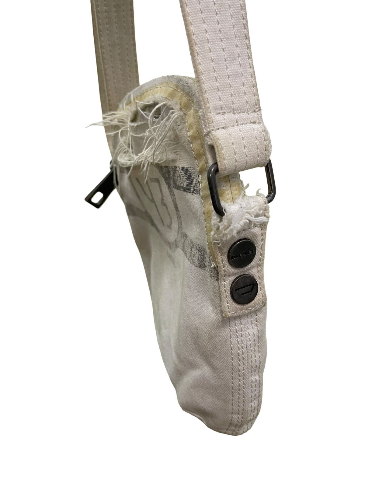 Diesel Cross Body Y2K Diesel Industries Distress Cotton Bag 1🟩 Size ONE SIZE - 3 Thumbnail