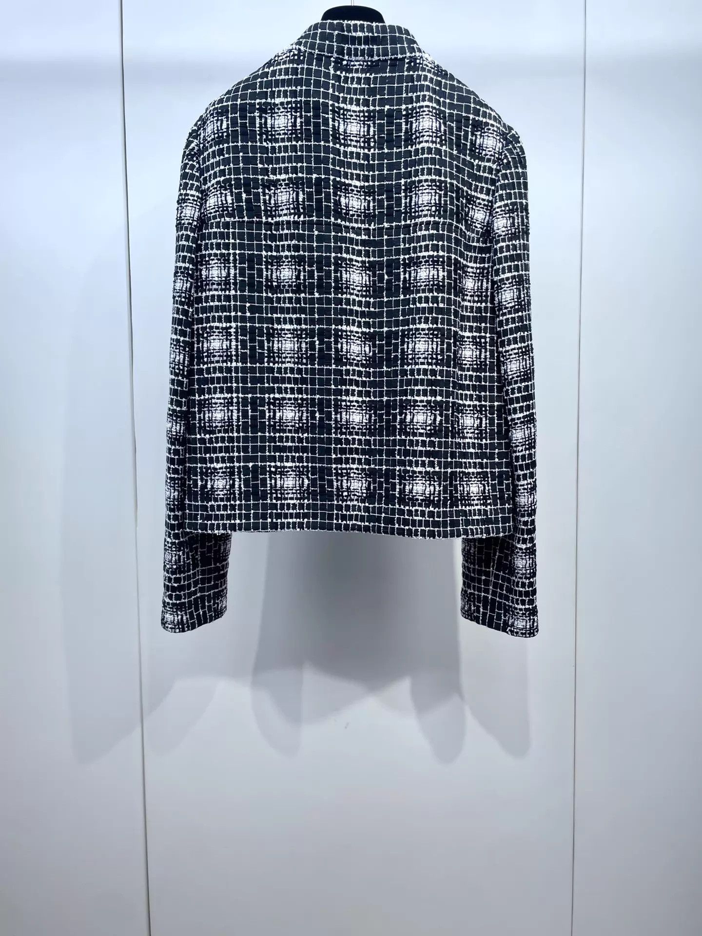 Chanel Chanel 25C Women's Black White Check Jacket 38 Size S / US 4 / IT 40 - 2 Thumbnail