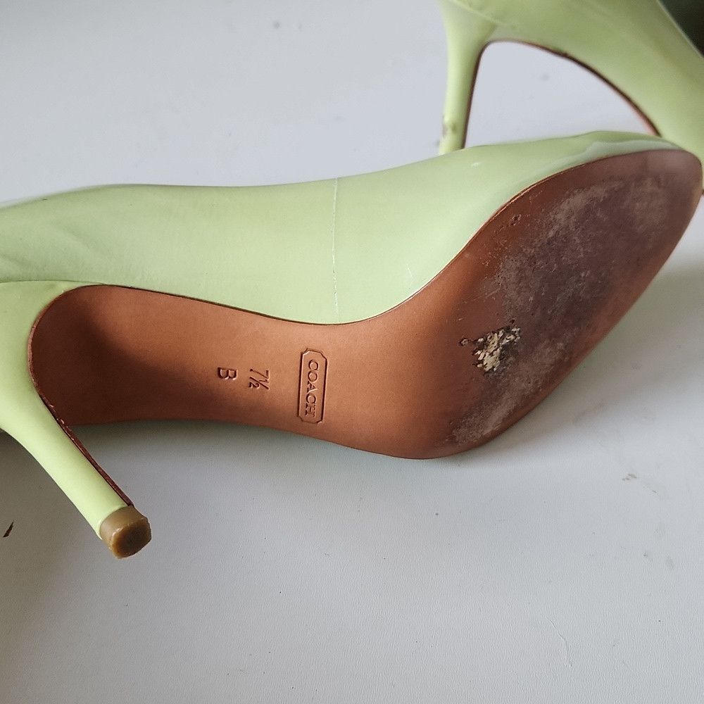 Coach COACH | Patent Leather Herls Rounded Toe In Mint Green Sz 7 Size US 7.5 / IT 37.5 - 5 Thumbnail