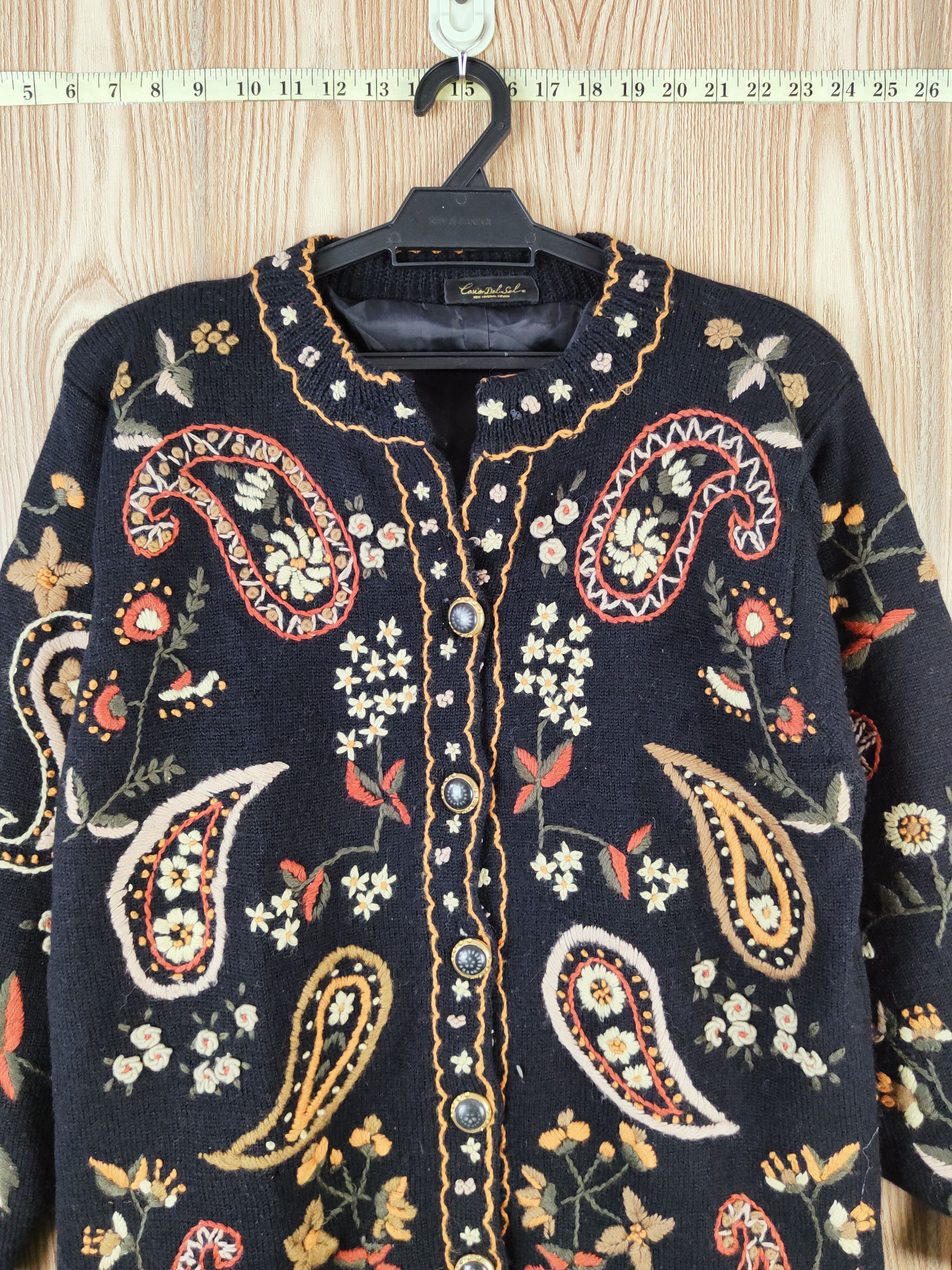 Japanese Brand × Vintage Vintage Art - Costa del Sol Black Knitwear Button Up Shirts Size M / US 6-8 / IT 42-44 - 2 Thumbnail