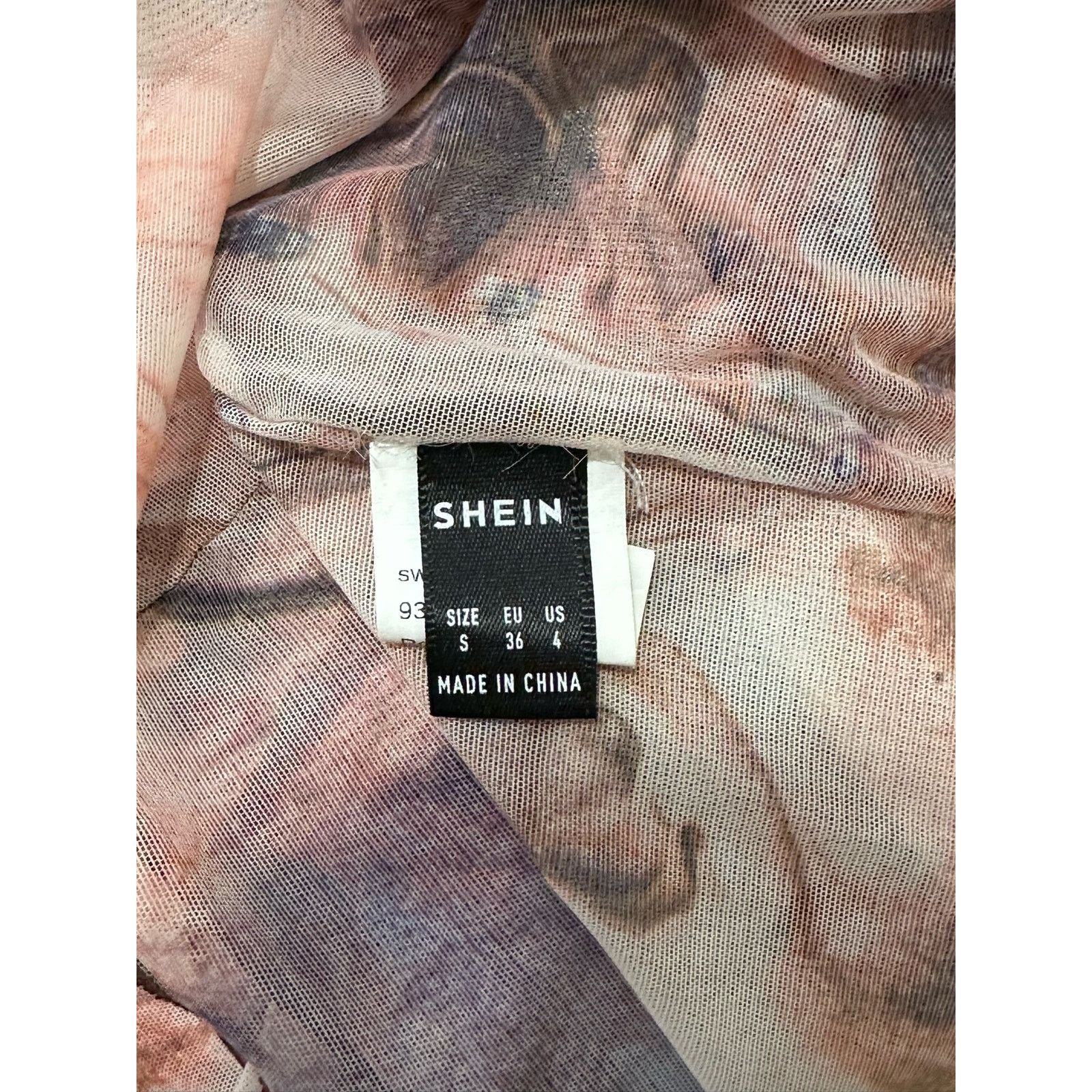 Shein SHEIN brown floral sheer mesh mini dress size small Size S / US 4 / IT 40 - 5 Thumbnail