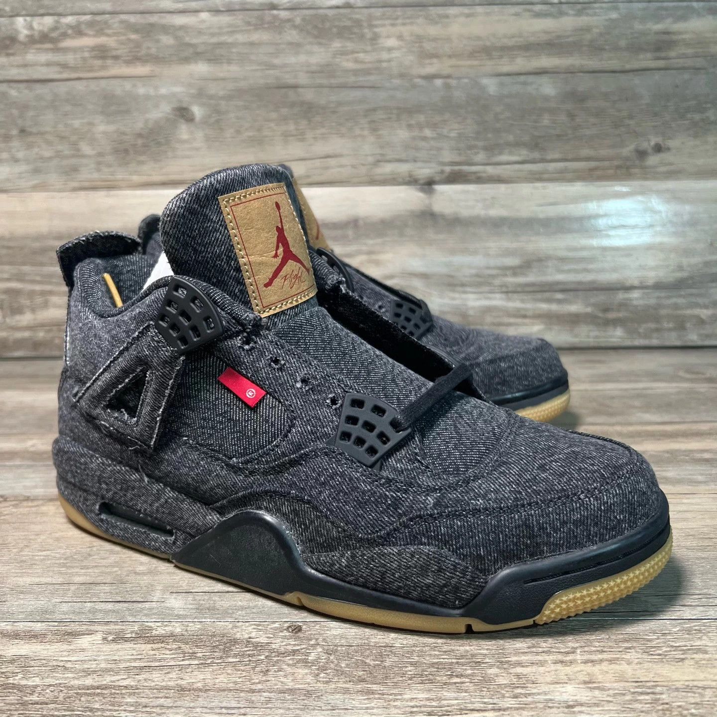 Nike Air Jordan 4 x Levi's Black Denim 99 New Size US 9 / EU 42 - 2 Thumbnail