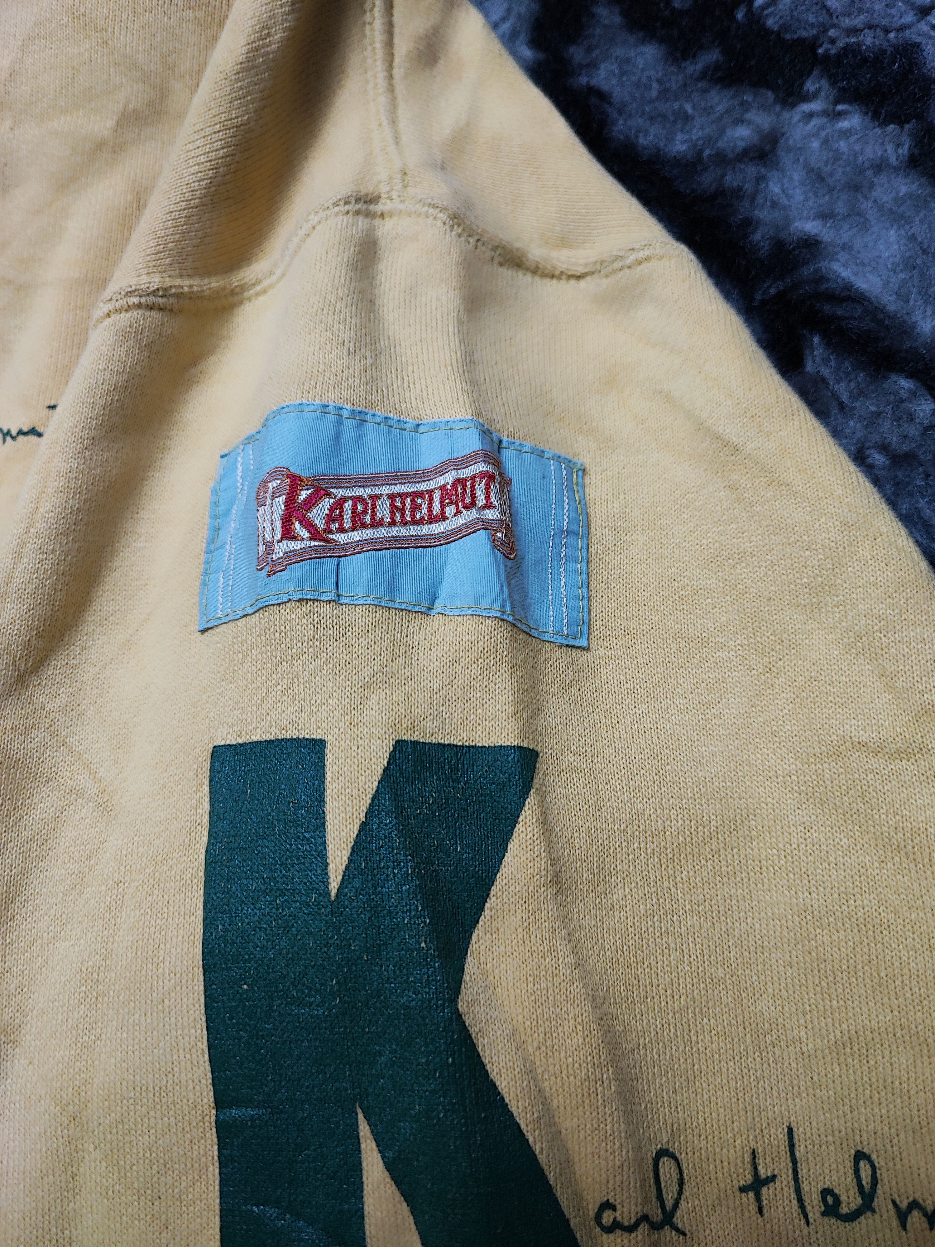 Designer Vintage Karl Helmut Big Logo Patched Zip up Hoodie Size US L / EU 52-54 / 3 - 12 Thumbnail