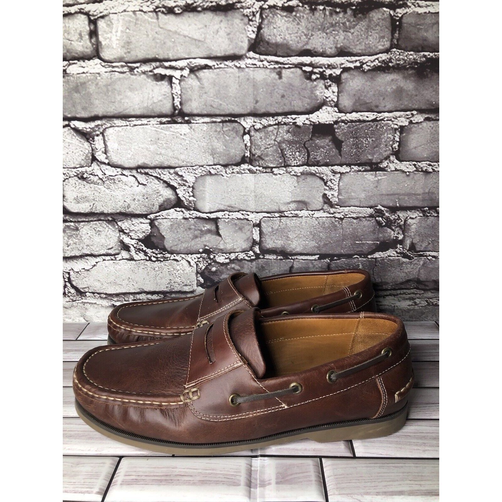 Windsor Smith Samuel Windsor Brown Leather Penny Loafers Casual Boat Shoes Size US 9.5 / EU 42-43 - 10 Thumbnail