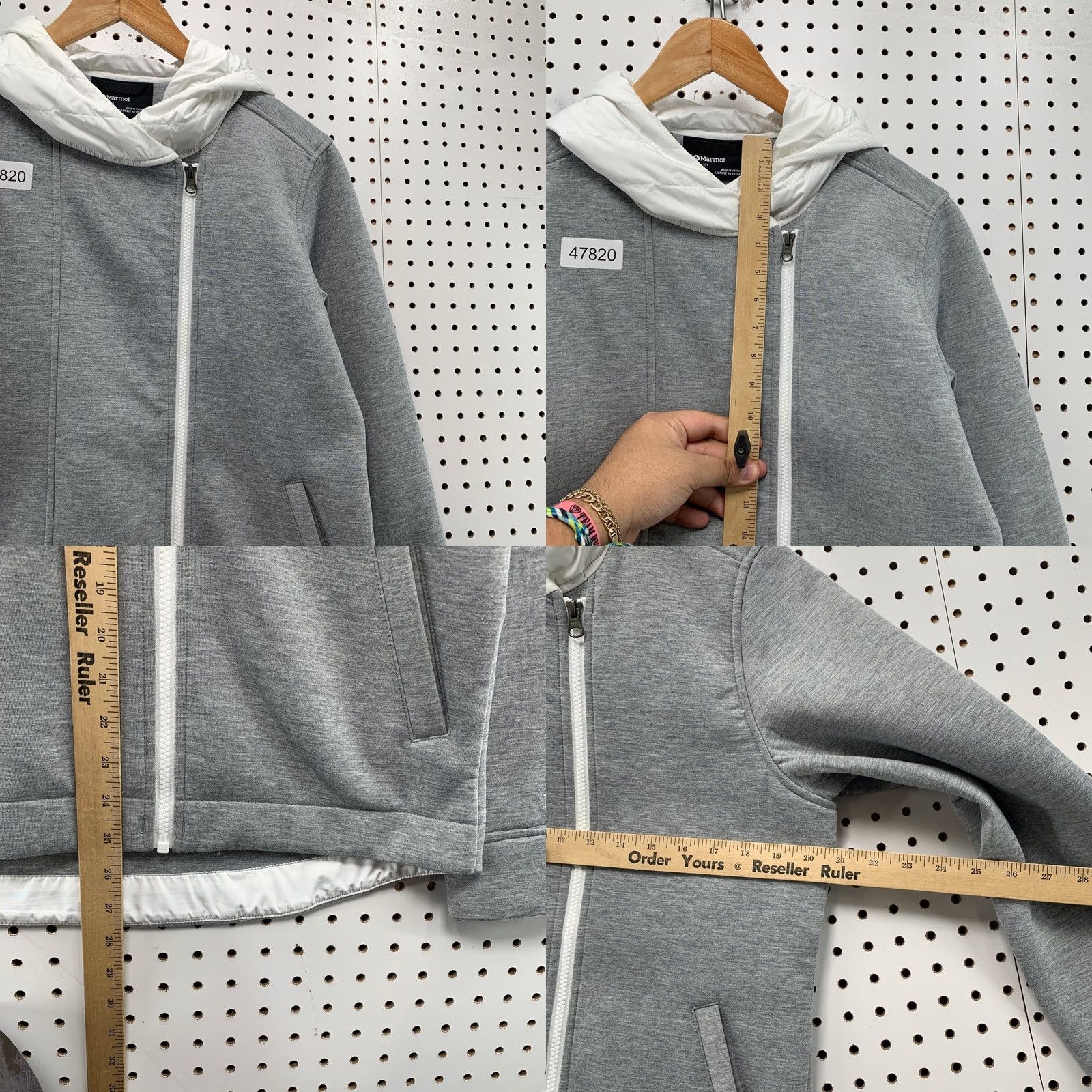 Marmot Marmot Fleece Jacket Womens Large Gray Hooded Zip Asymmetric Size L / US 10 / IT 46 - 9 Thumbnail