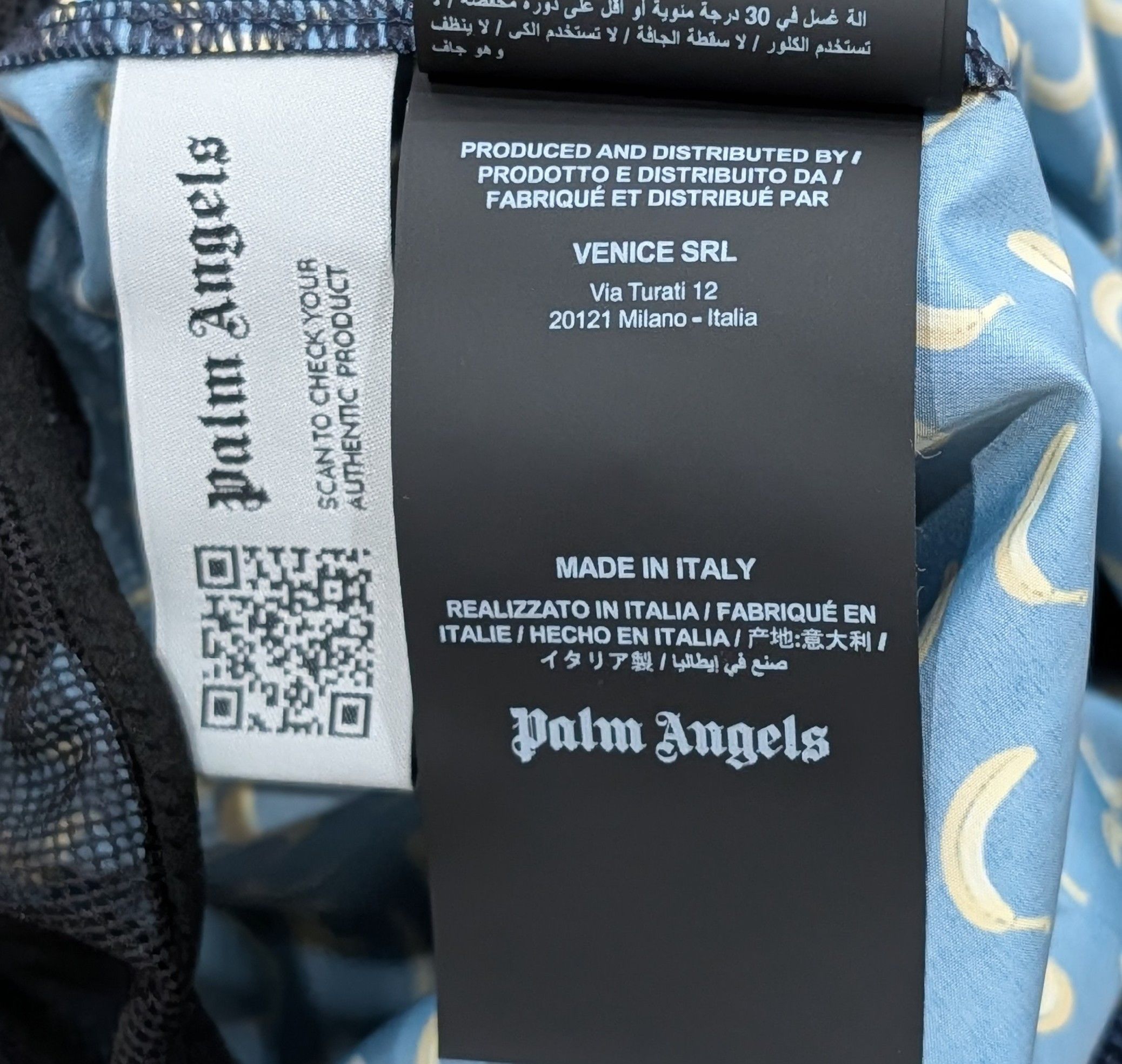 Palm Angels Palm Angels Banana Swim Shorts Trunks Blue/Yellow Small Size US 30 / EU 46 - 7 Thumbnail