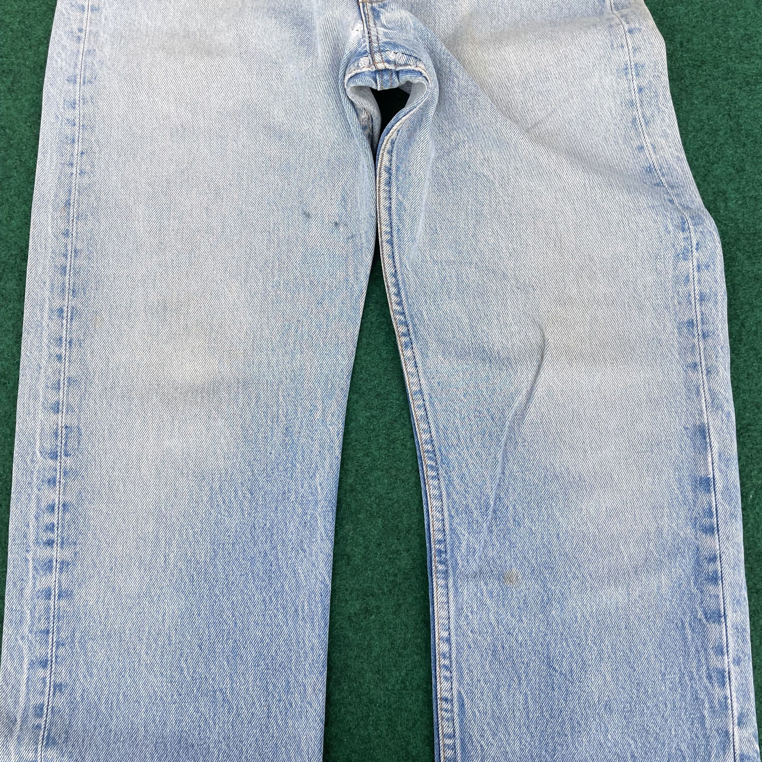 Levi's × Vintage Vtg Levis 501 Distressed Ripped Light Blue Dirty Jeans Size US 31 - 7 Thumbnail